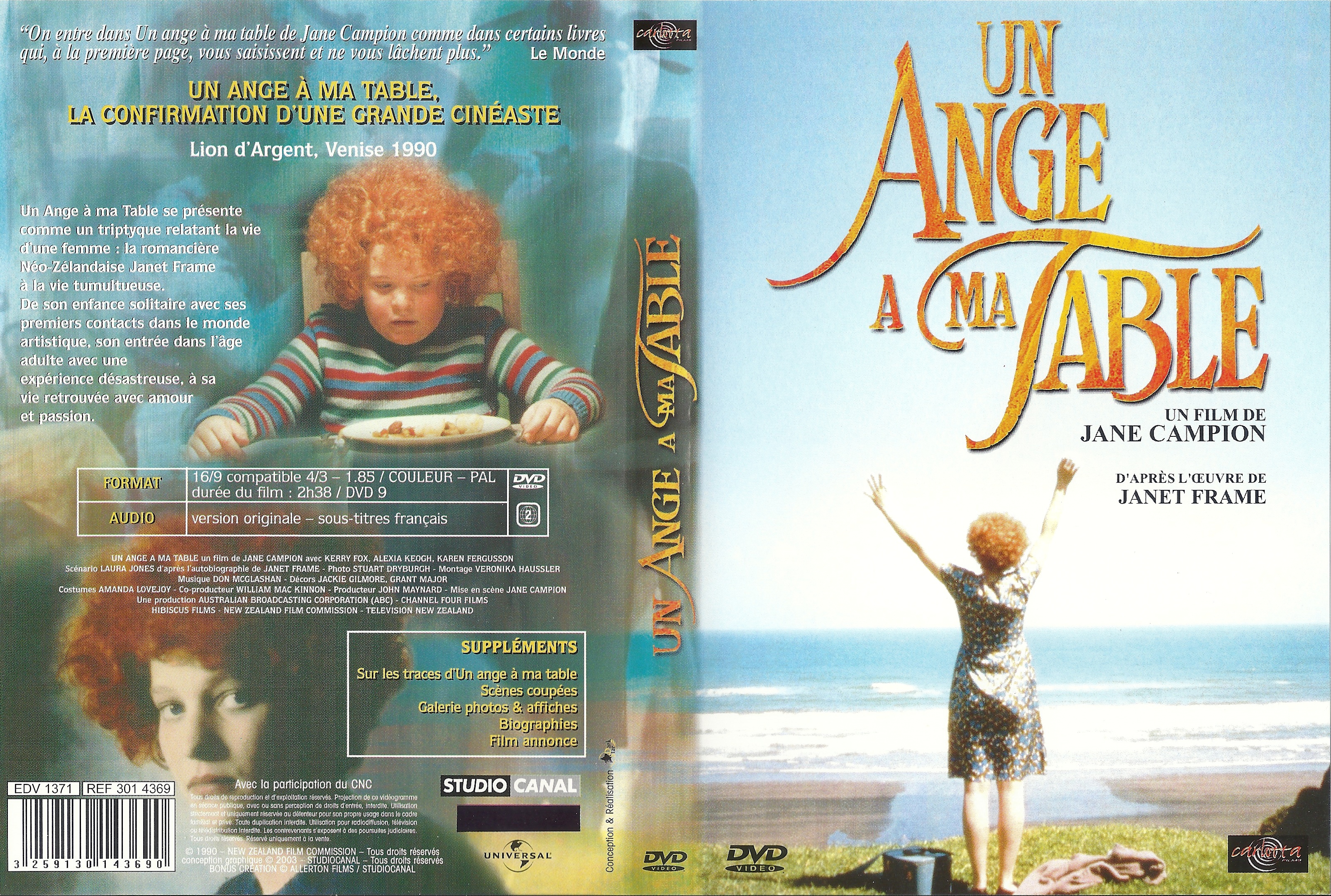 Jaquette DVD Un ange  ma table