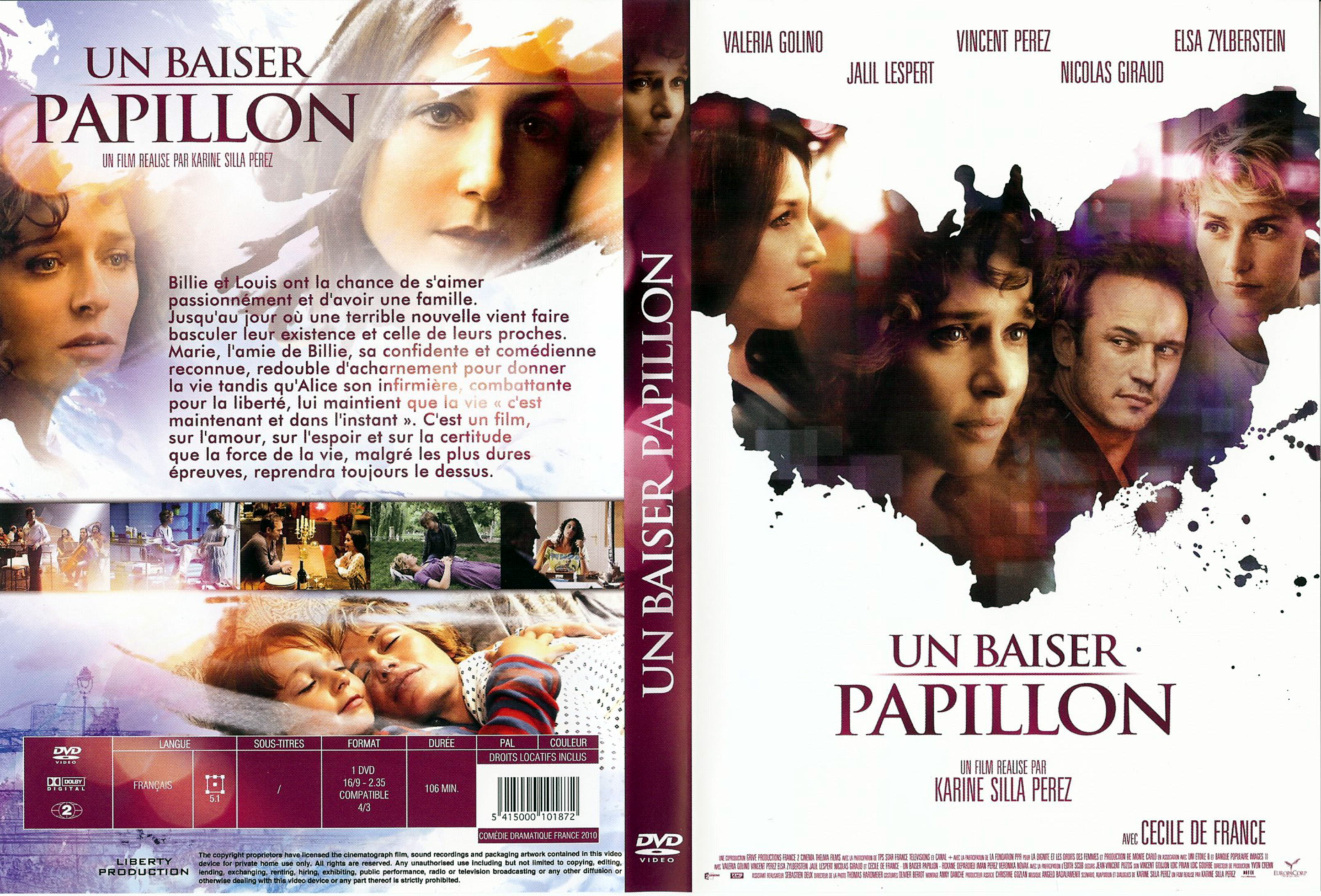 Jaquette DVD Un baiser papillon