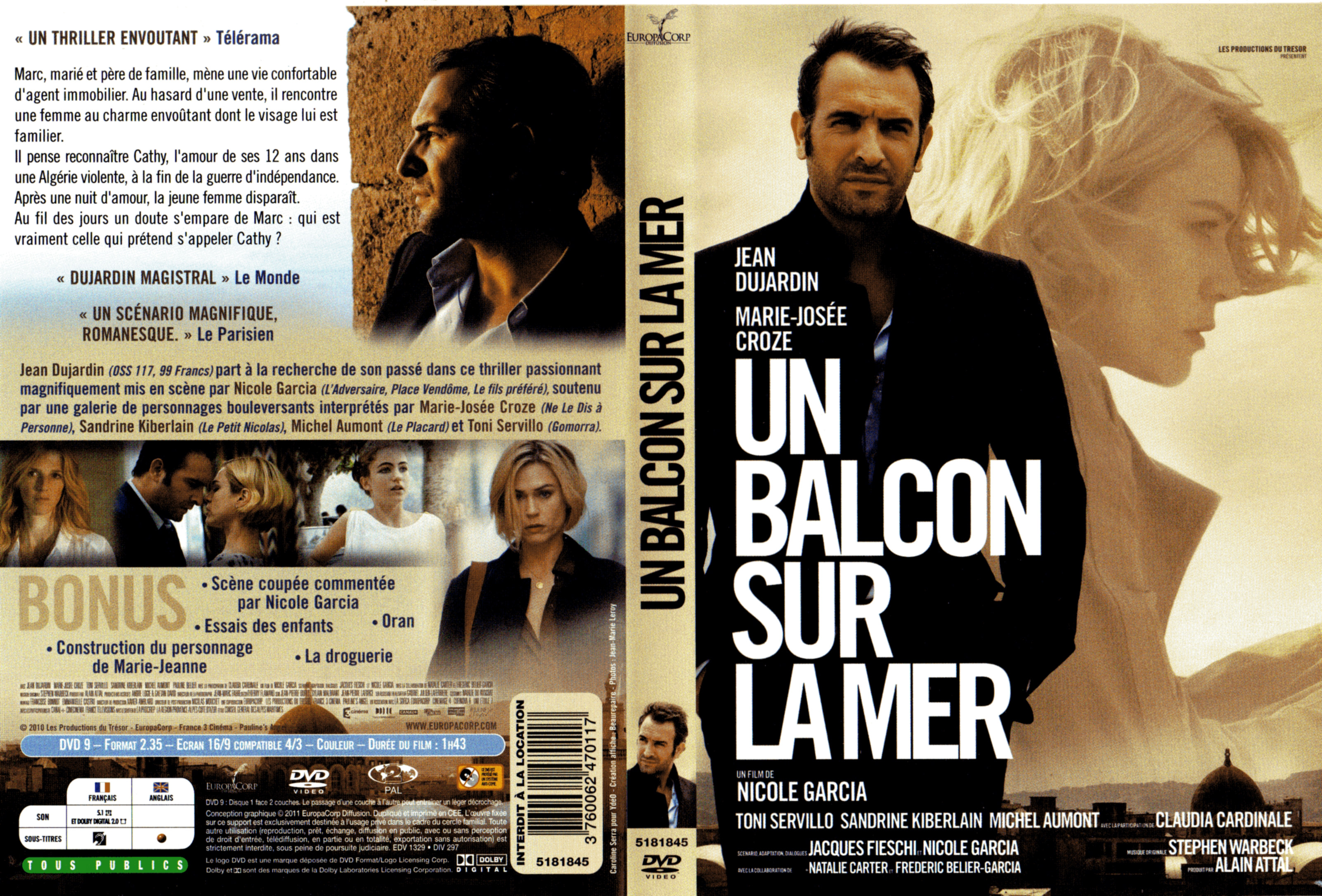 Jaquette DVD Un balcon sur la mer