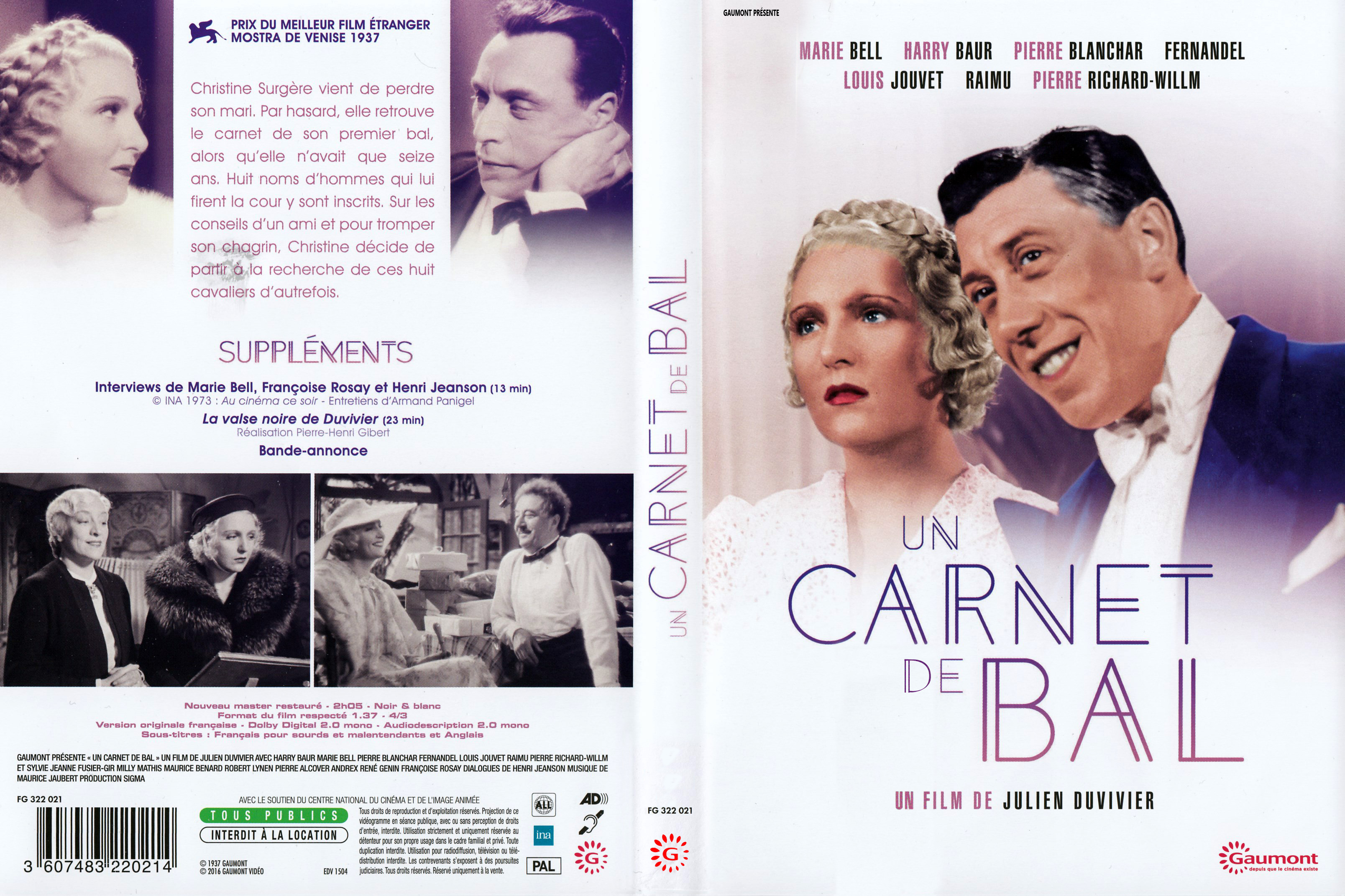 Jaquette DVD Un carnet de bal v2