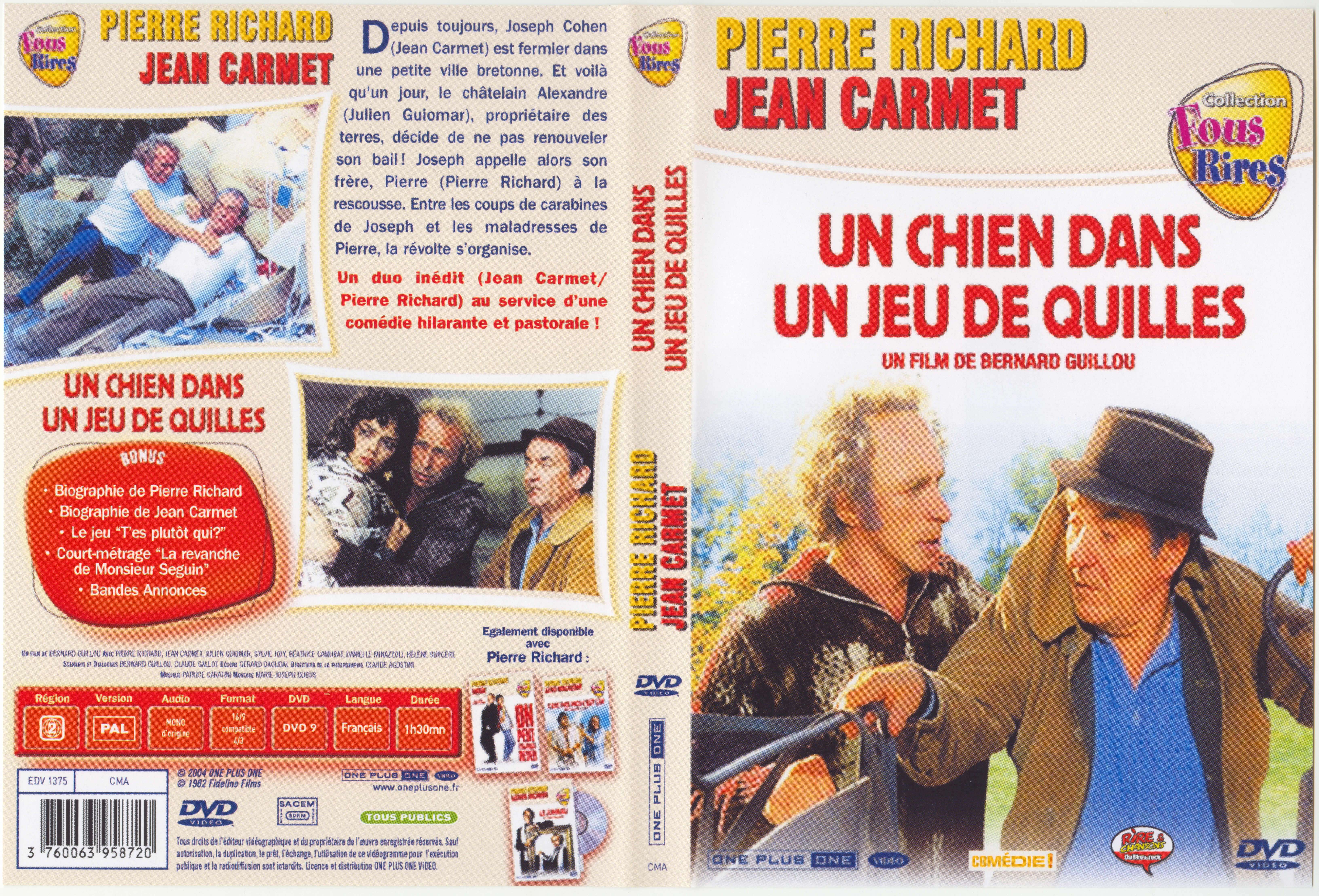 Jaquette DVD Un chien dans un jeu de quilles