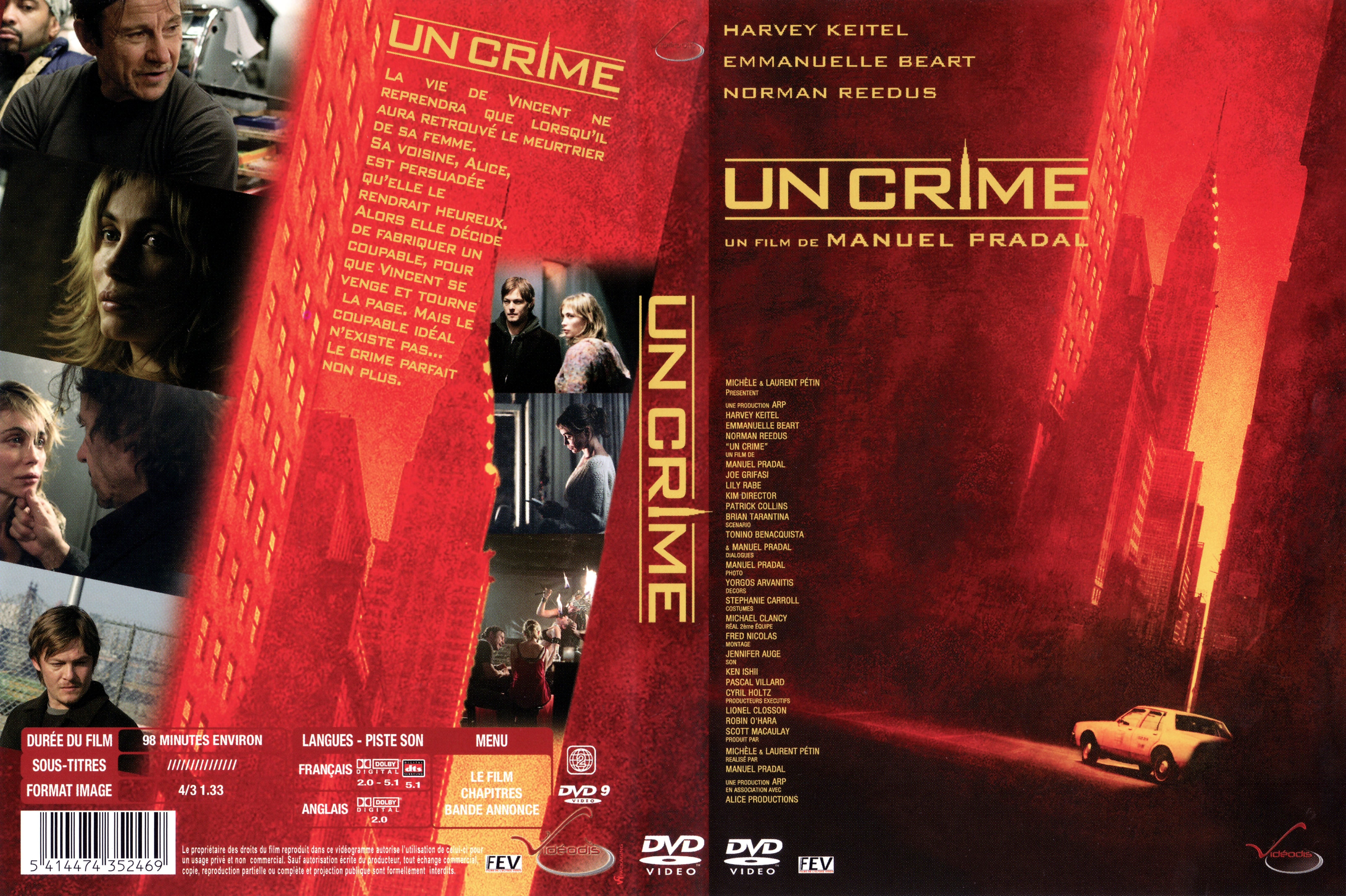 Jaquette DVD Un crime