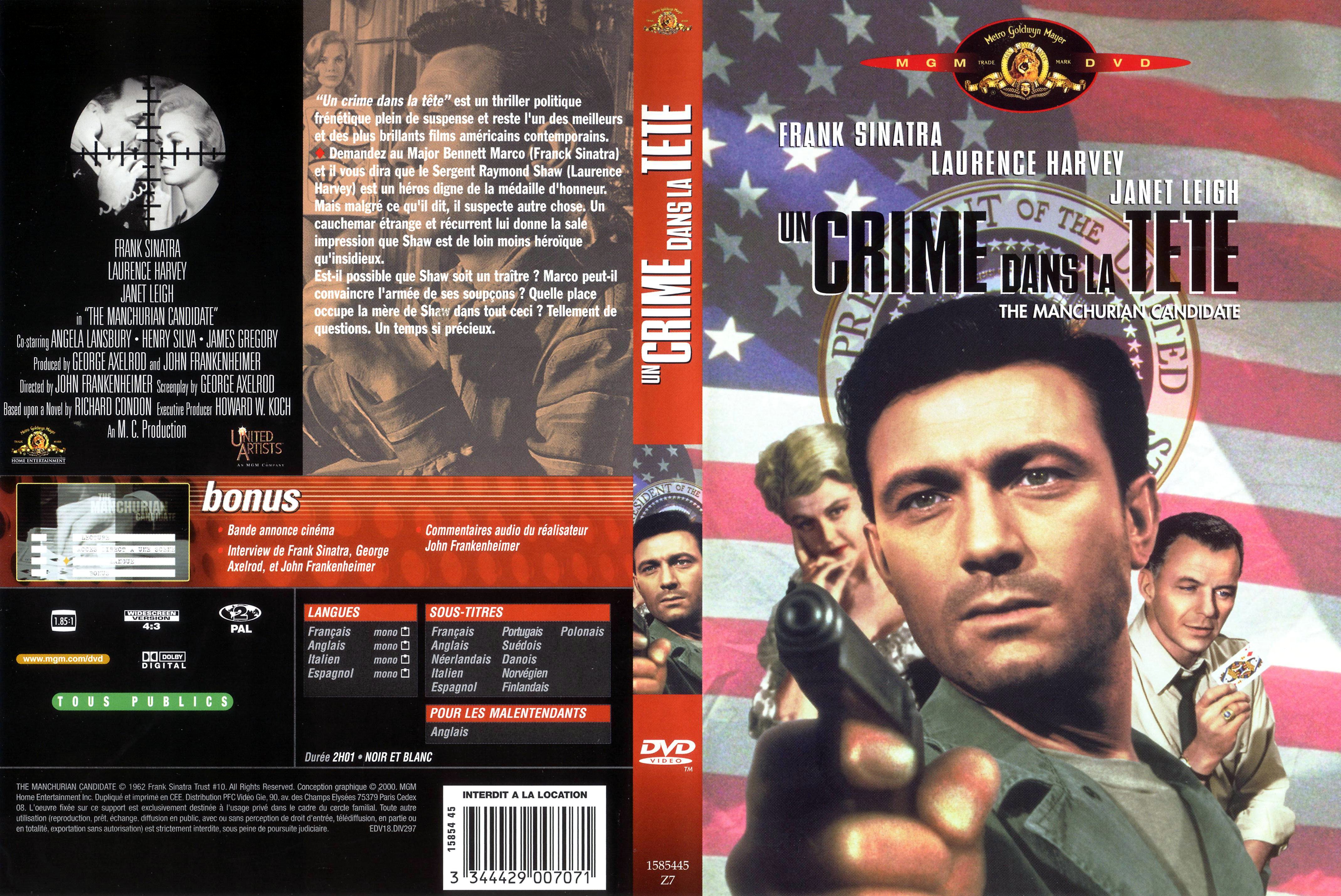 Jaquette DVD Un crime dans la tte (1962)