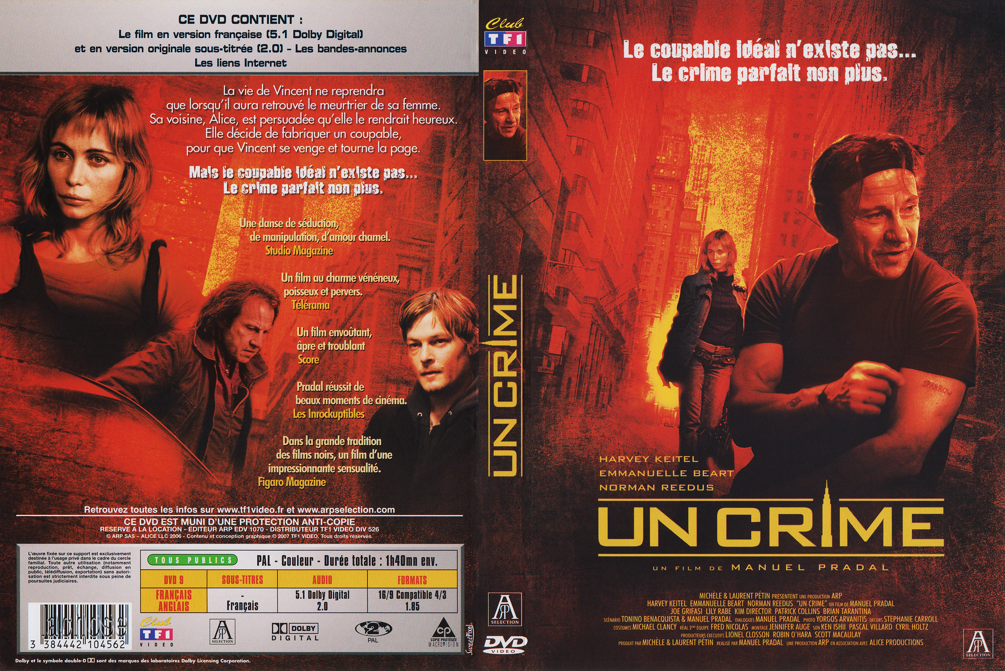 Jaquette DVD Un crime v2