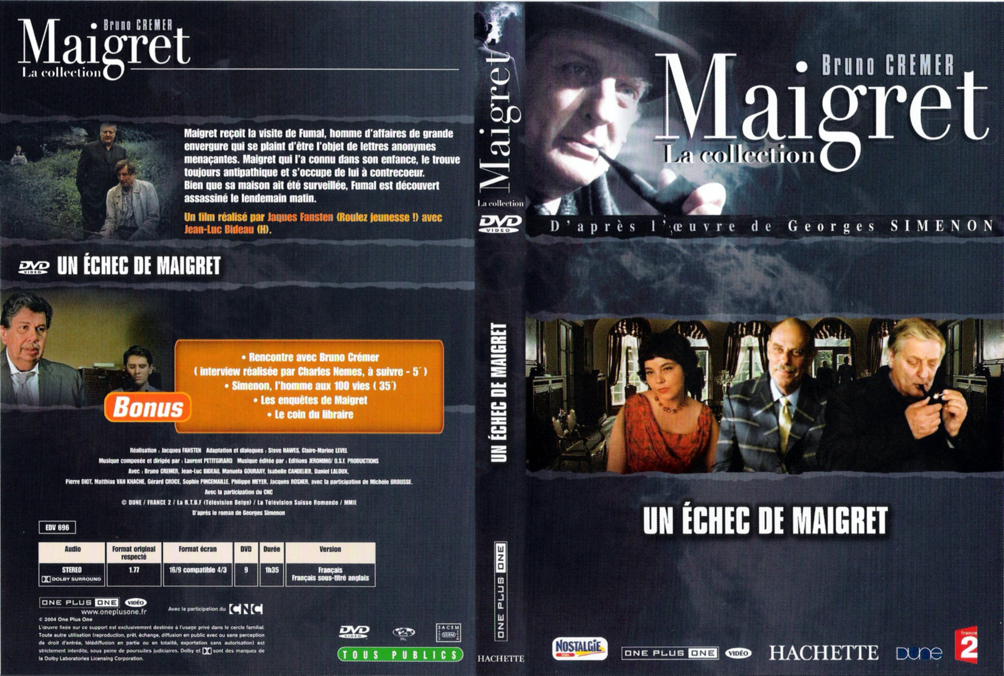 Jaquette DVD Un chec de Maigret (Bruno Cremer)