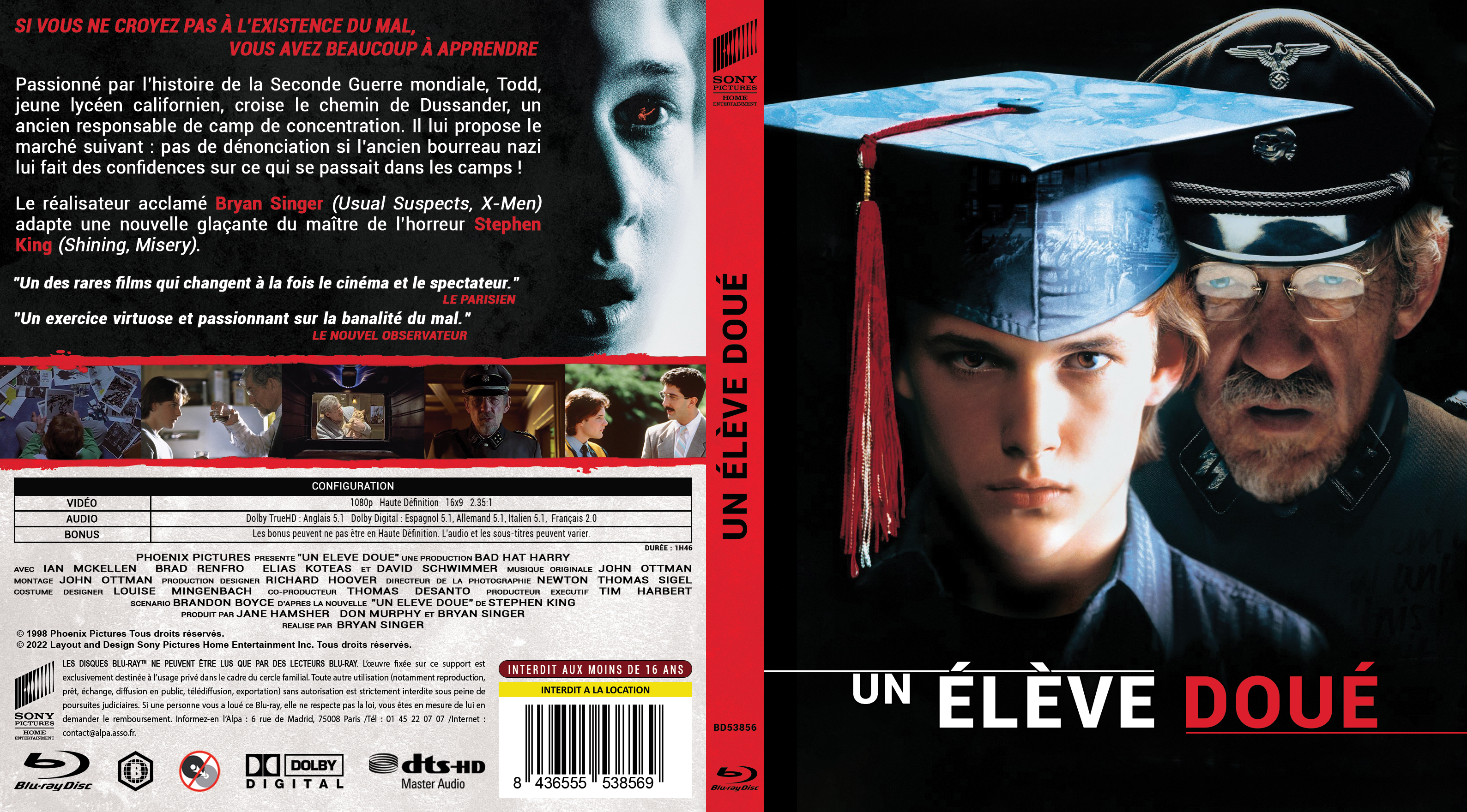 Jaquette DVD Un lve dou custom (BLU-RAY)