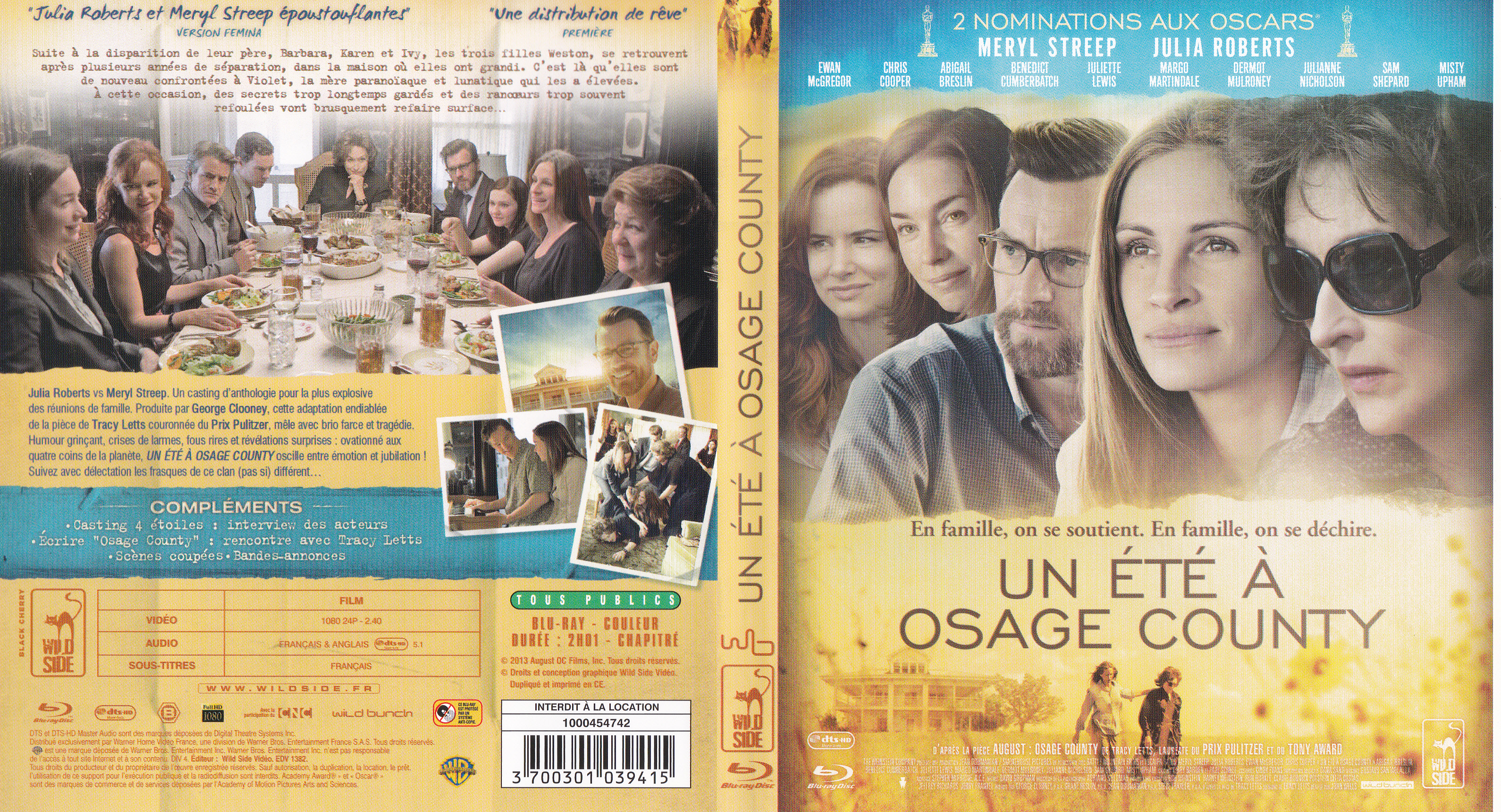 Jaquette DVD Un ete  Osage County (BLU-RAY)