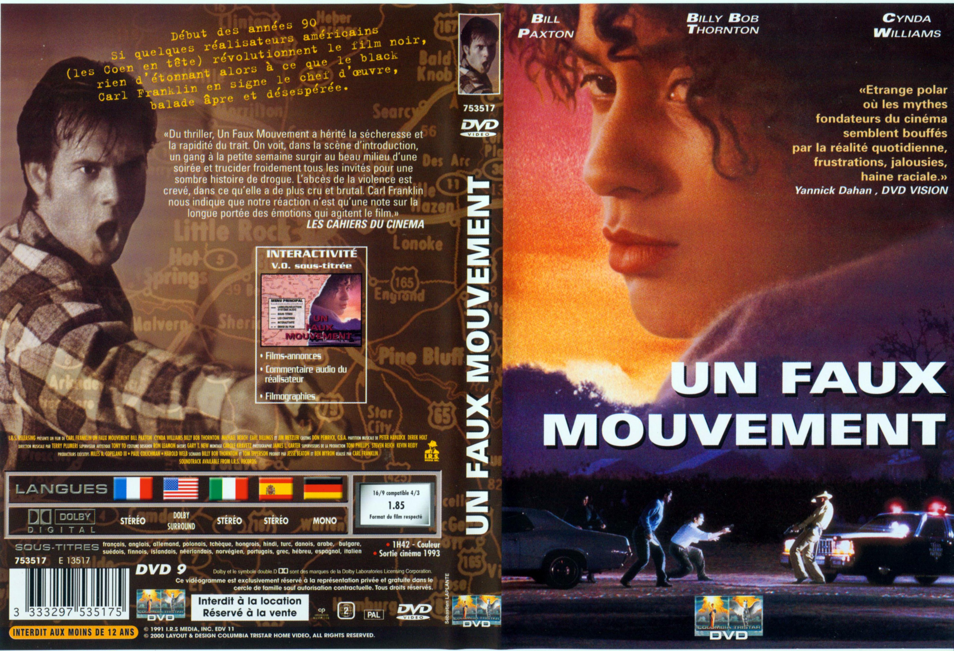 Jaquette DVD Un faux mouvement