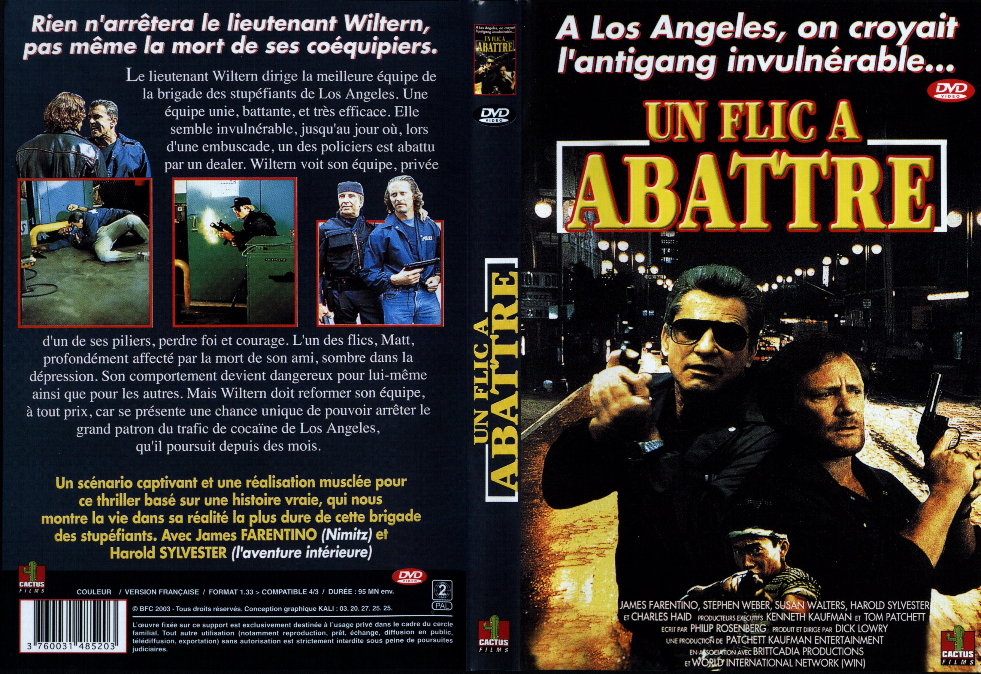 Jaquette DVD Un flic  abattre