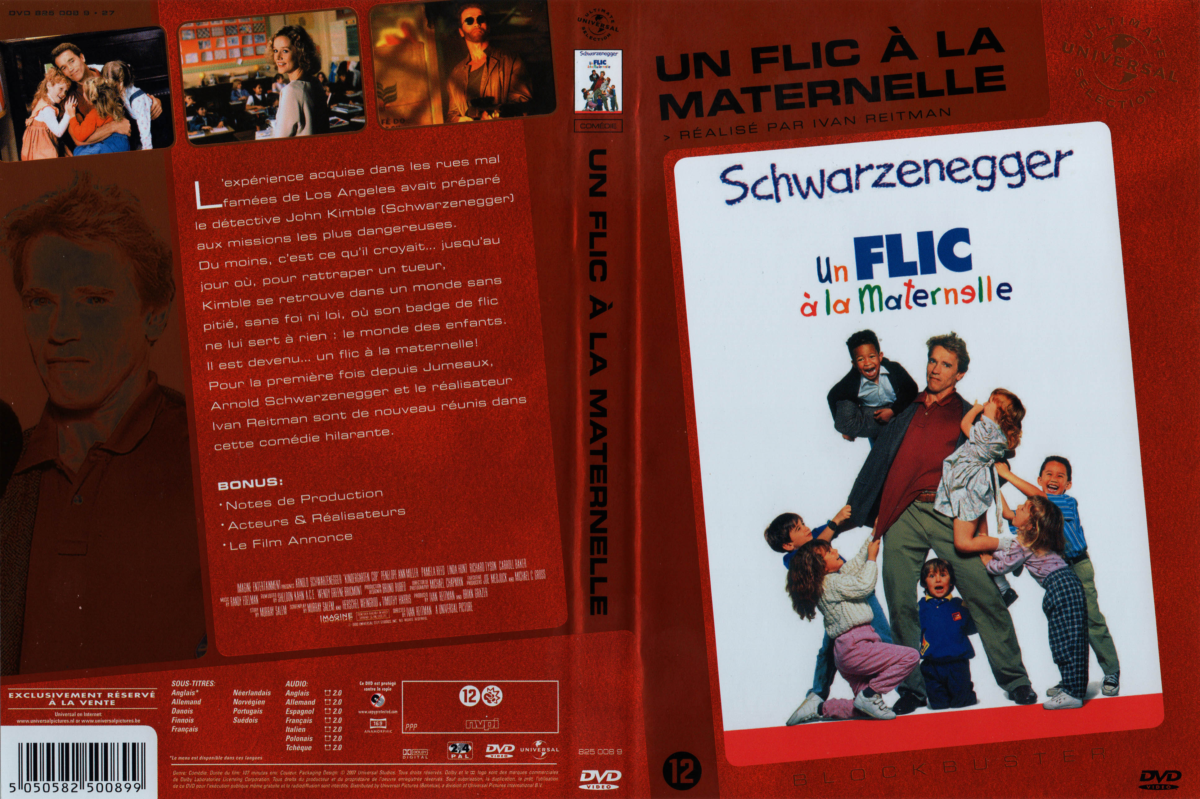 Jaquette DVD Un flic  la maternelle v3