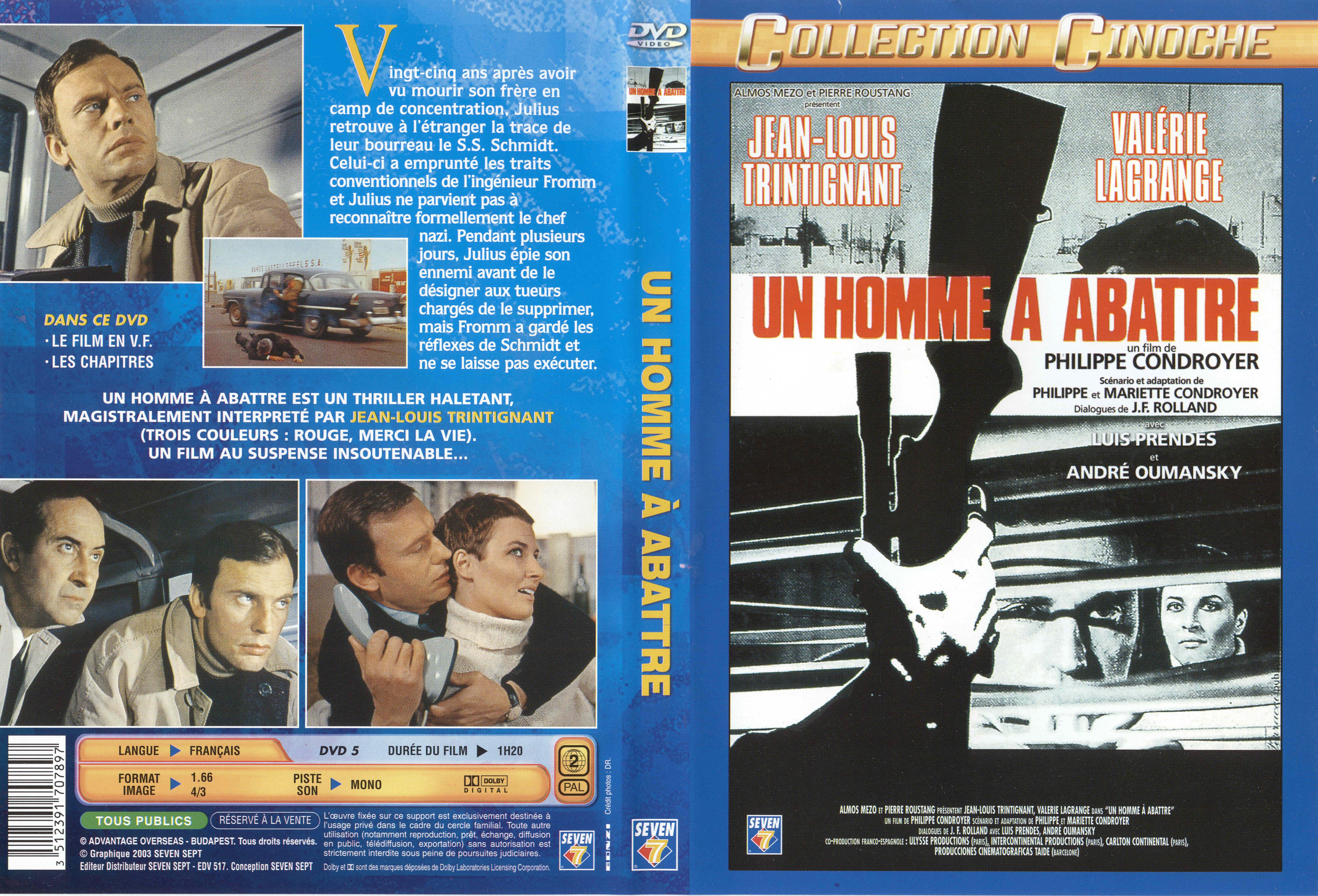 Jaquette DVD Un homme  abattre