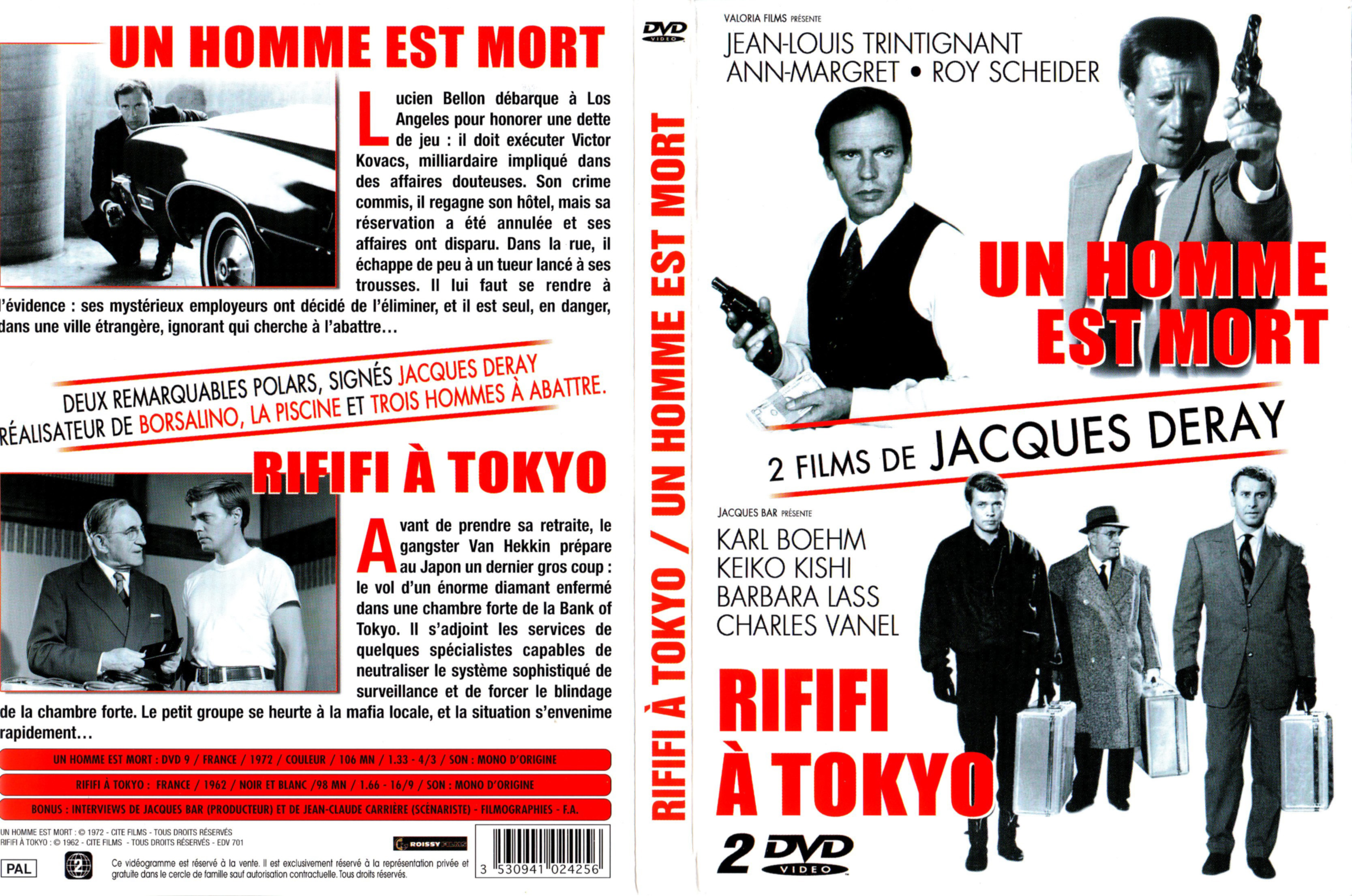 Jaquette DVD Un homme est mort + Rififi  Tokyo