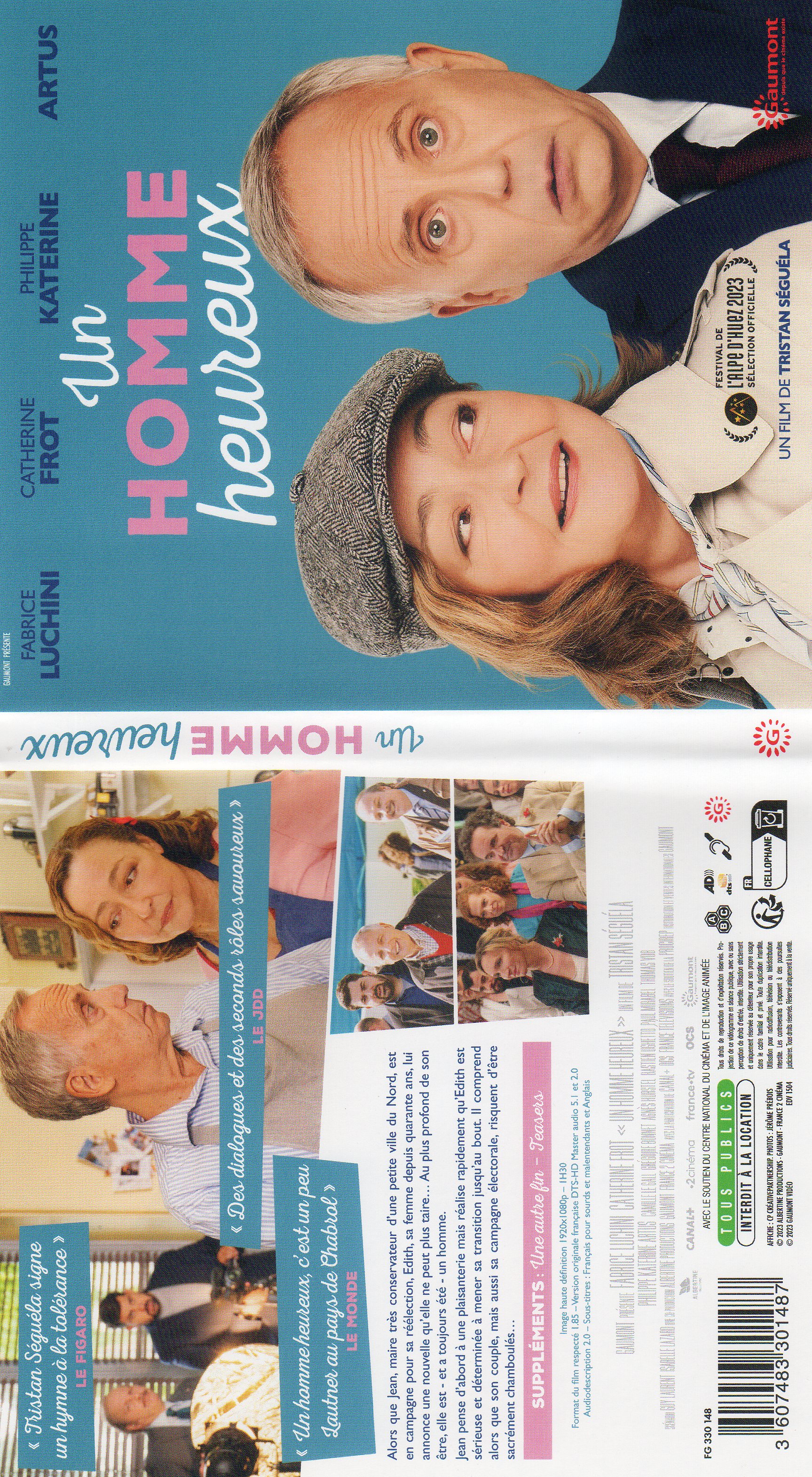 Jaquette DVD Un homme heureux (BLU-RAY)