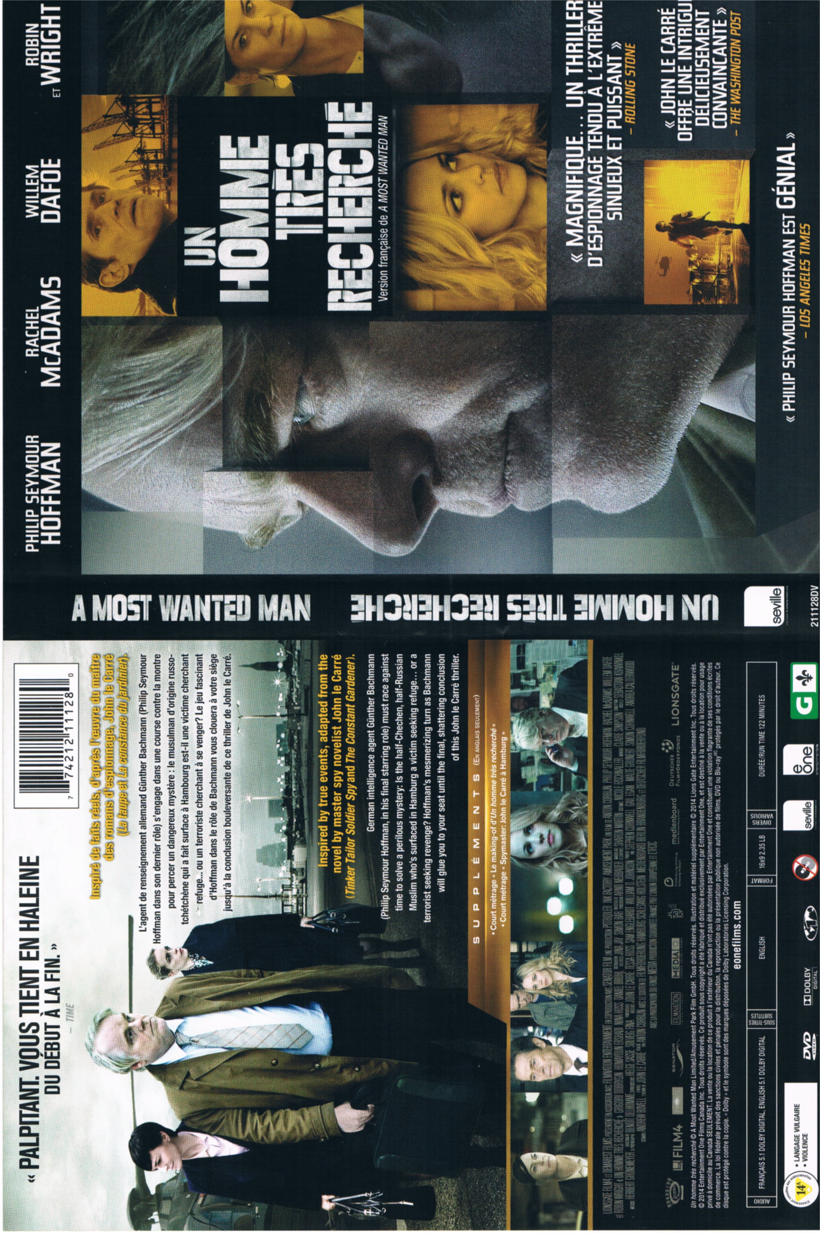 Jaquette DVD Un homme trs recherch - A most wanted men (Canadienne)