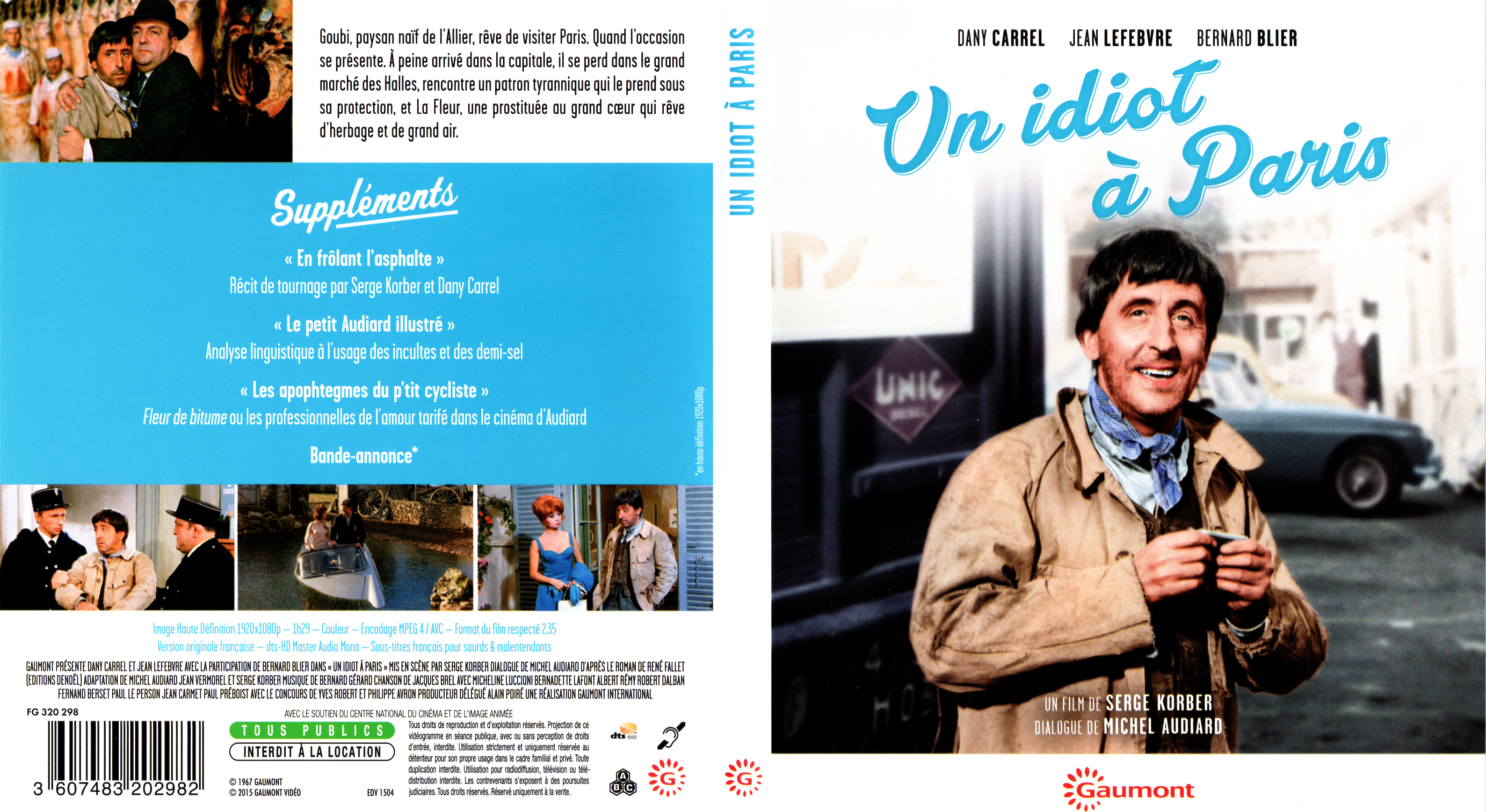 Jaquette DVD Un idiot  Paris (BLU-RAY)