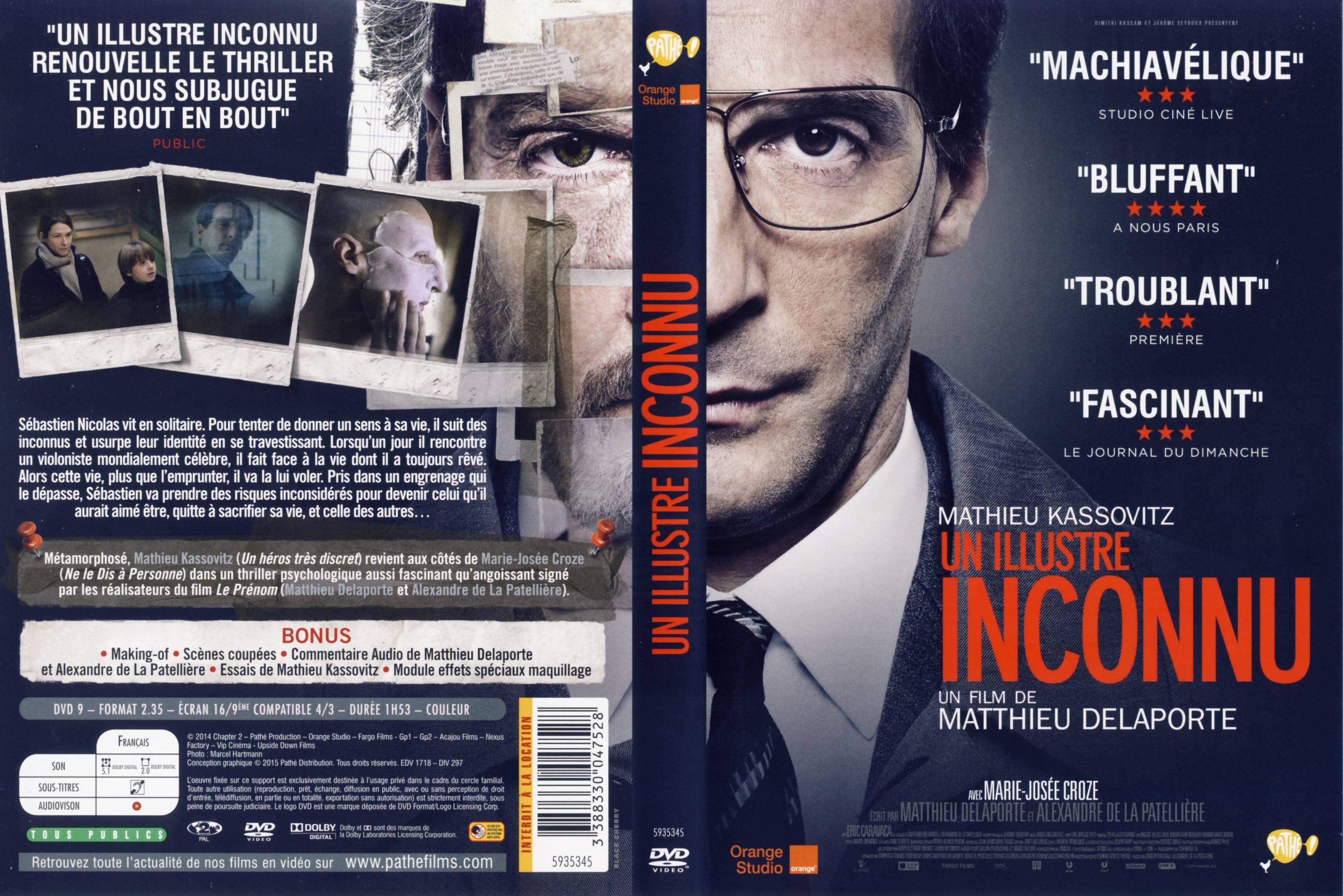 Jaquette DVD Un illustre inconnu