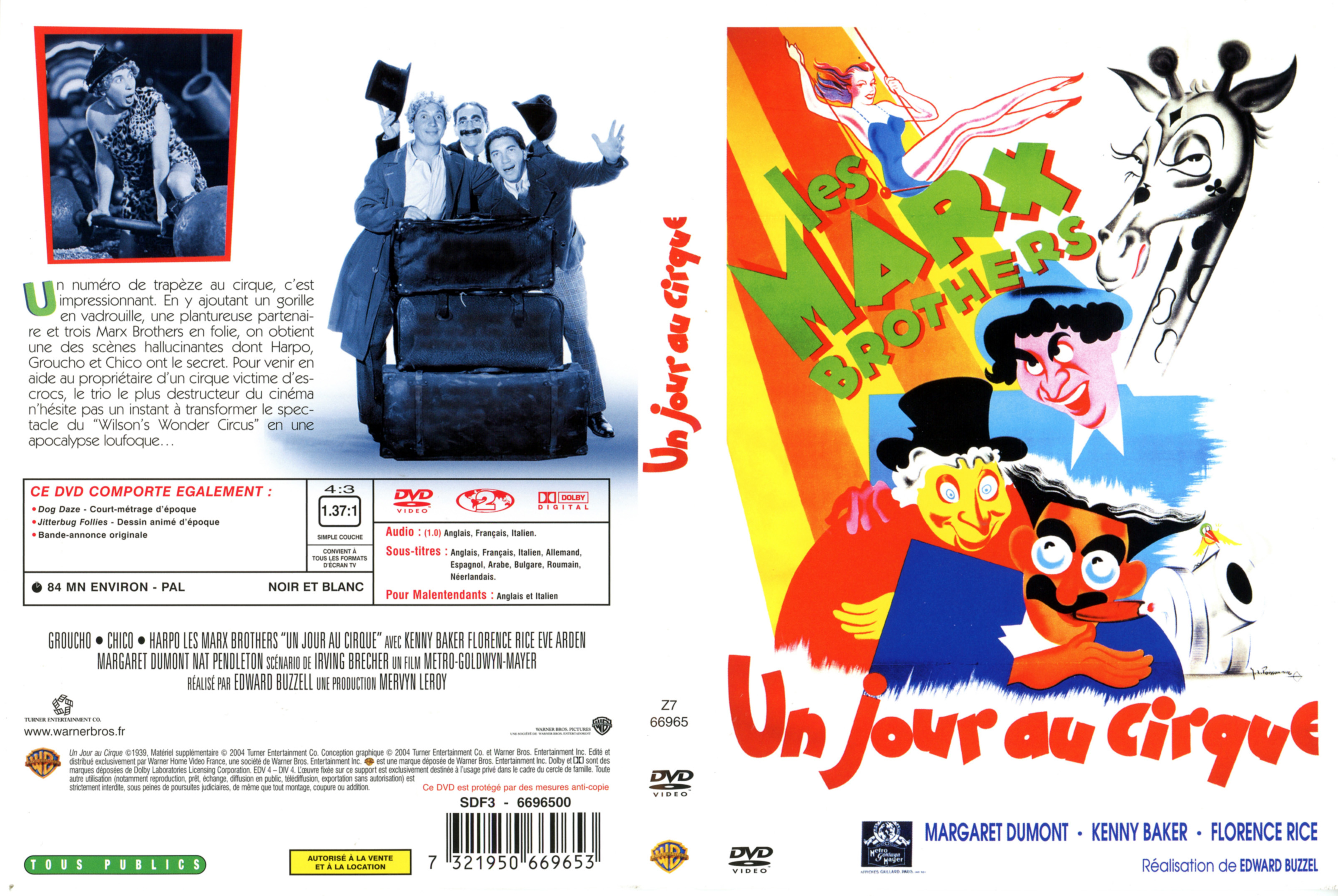 Jaquette DVD Un jour au cirque