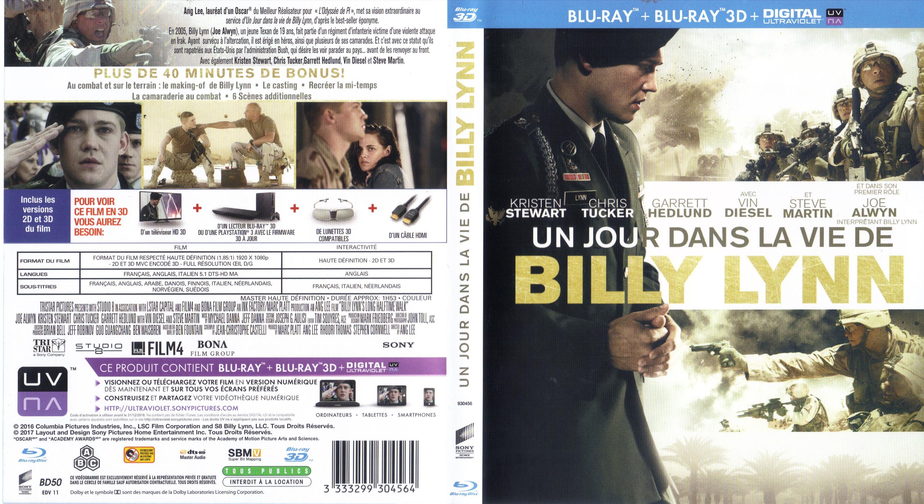 Jaquette DVD Un jour dans la vie de Billy Lynn (BLU-RAY)