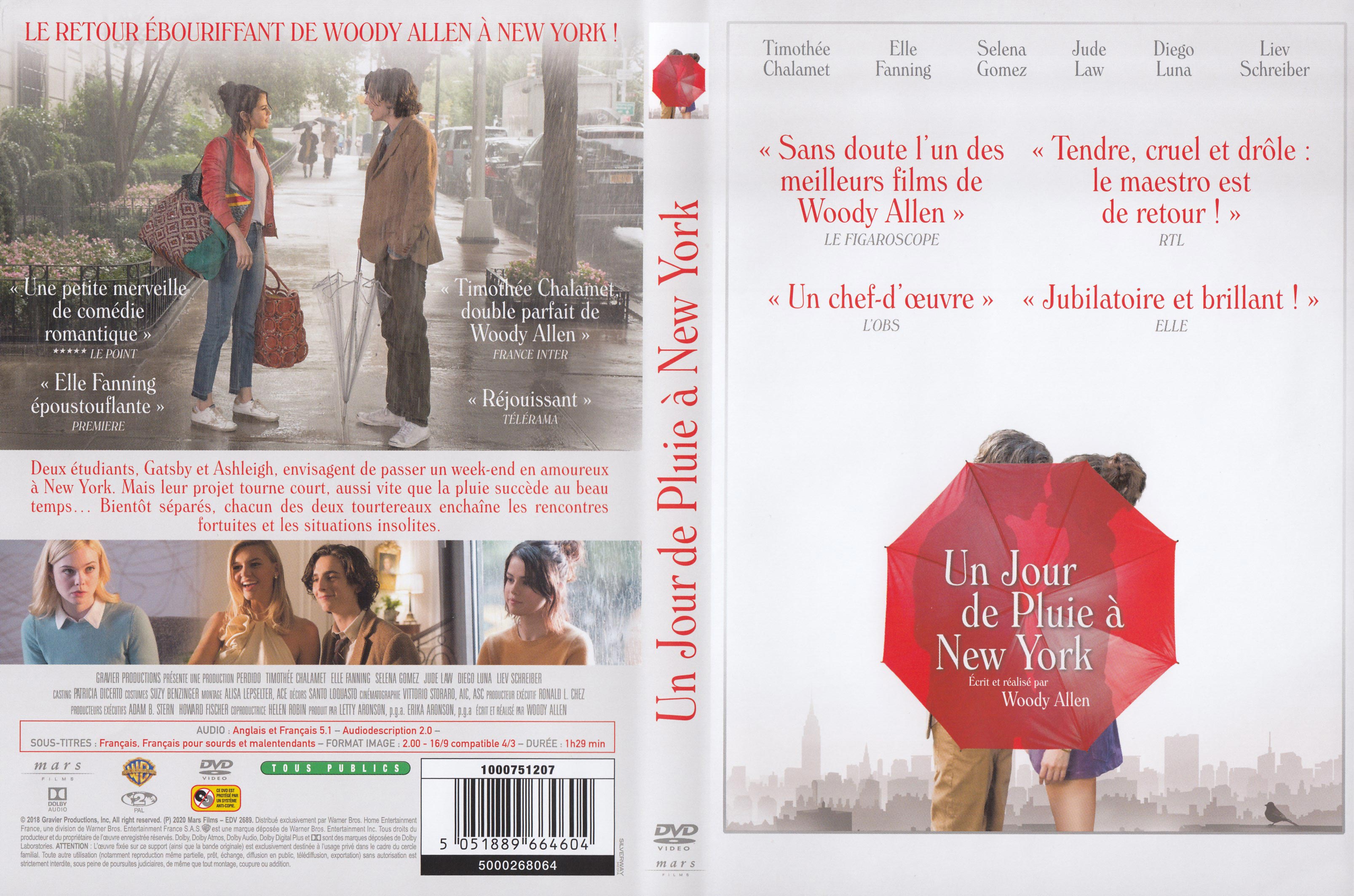 Jaquette DVD Un jour de pluie  New York