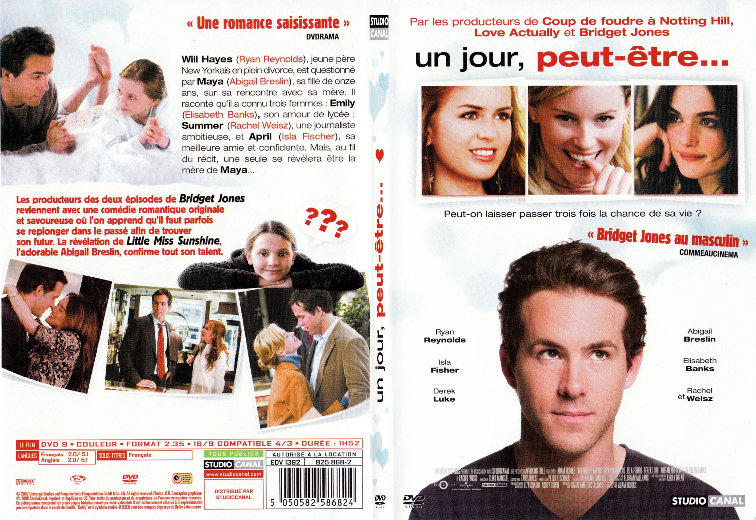 Jaquette DVD Un jour peut-tre - SLIM