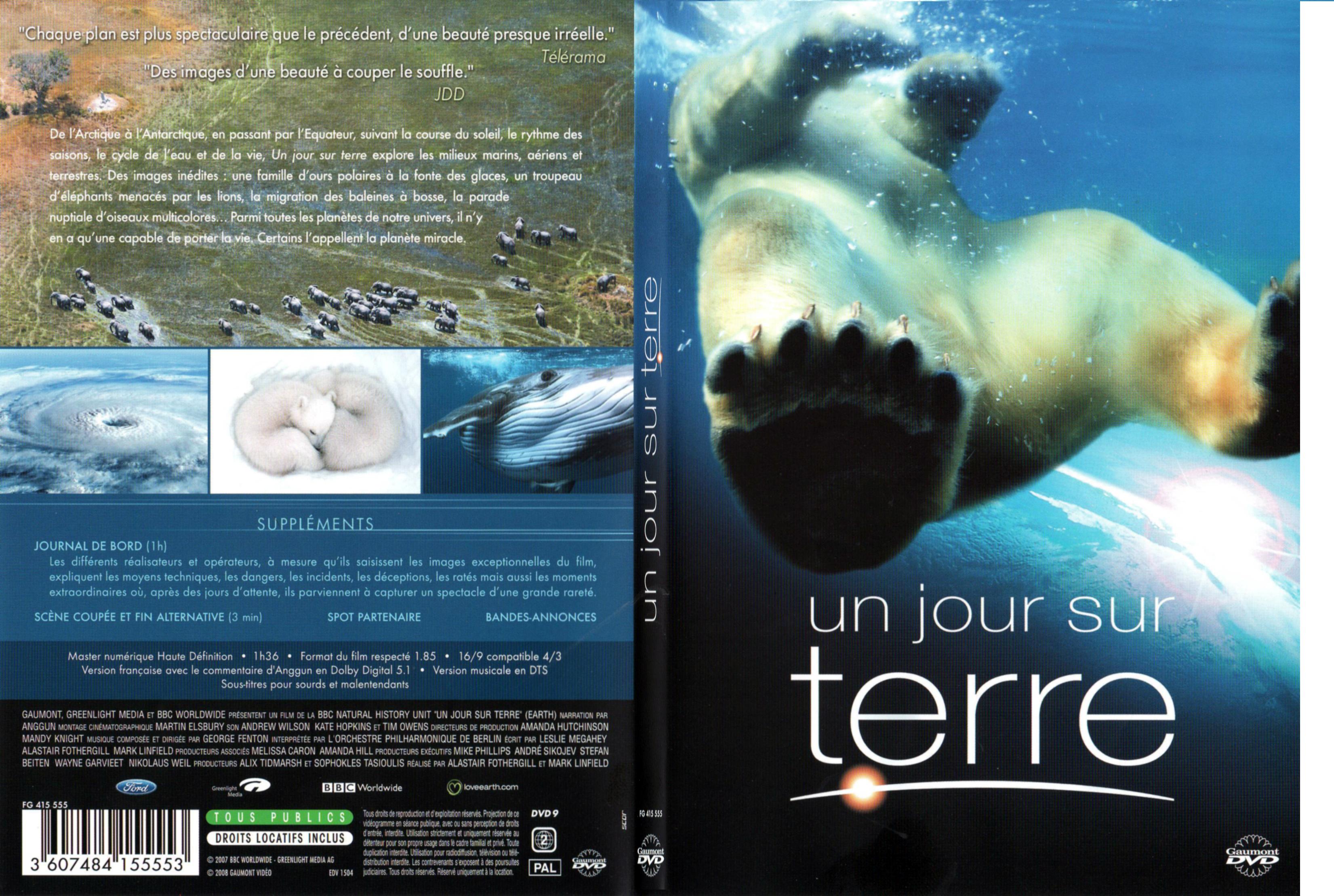 Jaquette DVD Un jour sur terre - SLIM