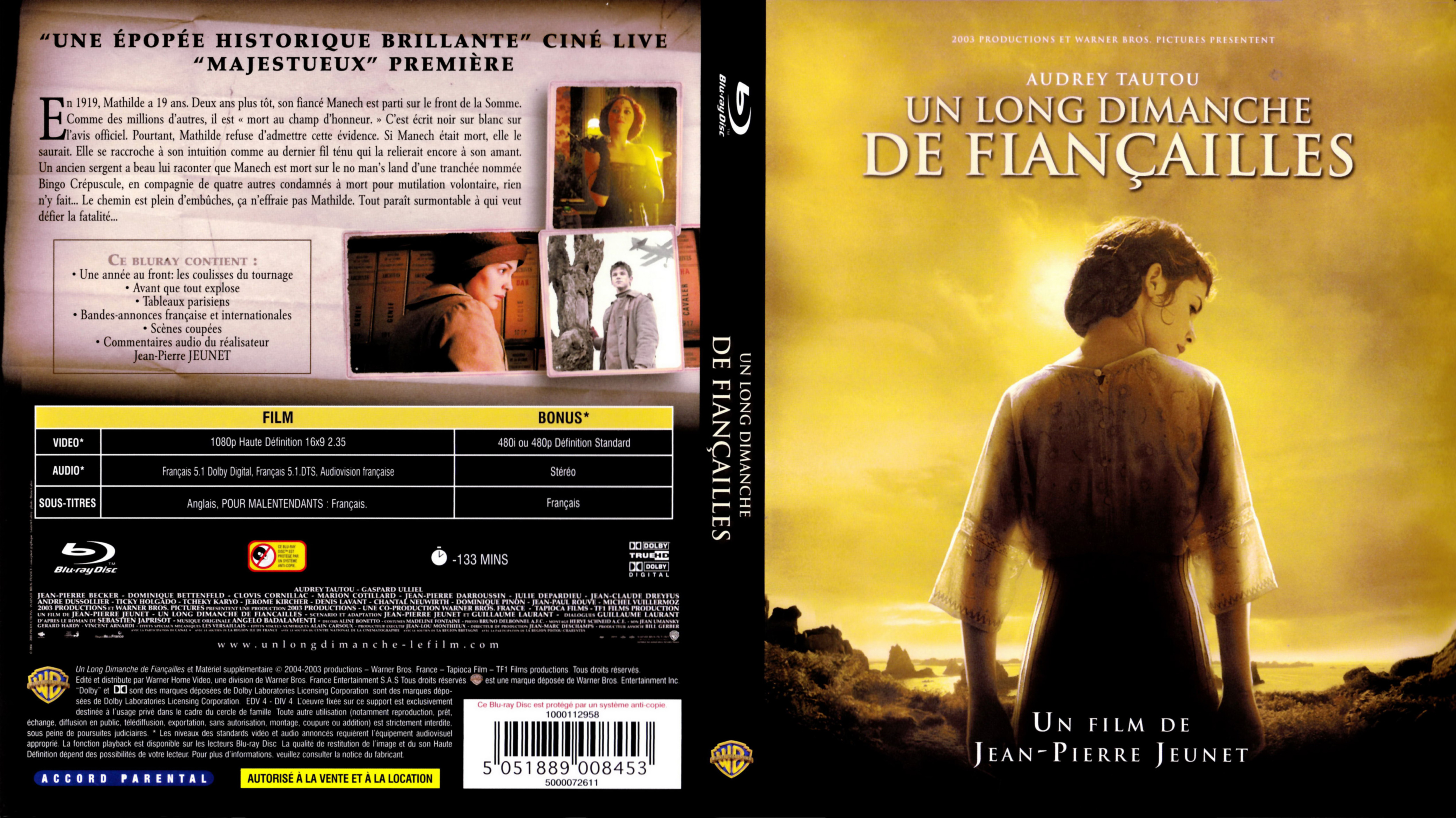 Jaquette DVD Un long dimanche de fiancailles (BLU-RAY)