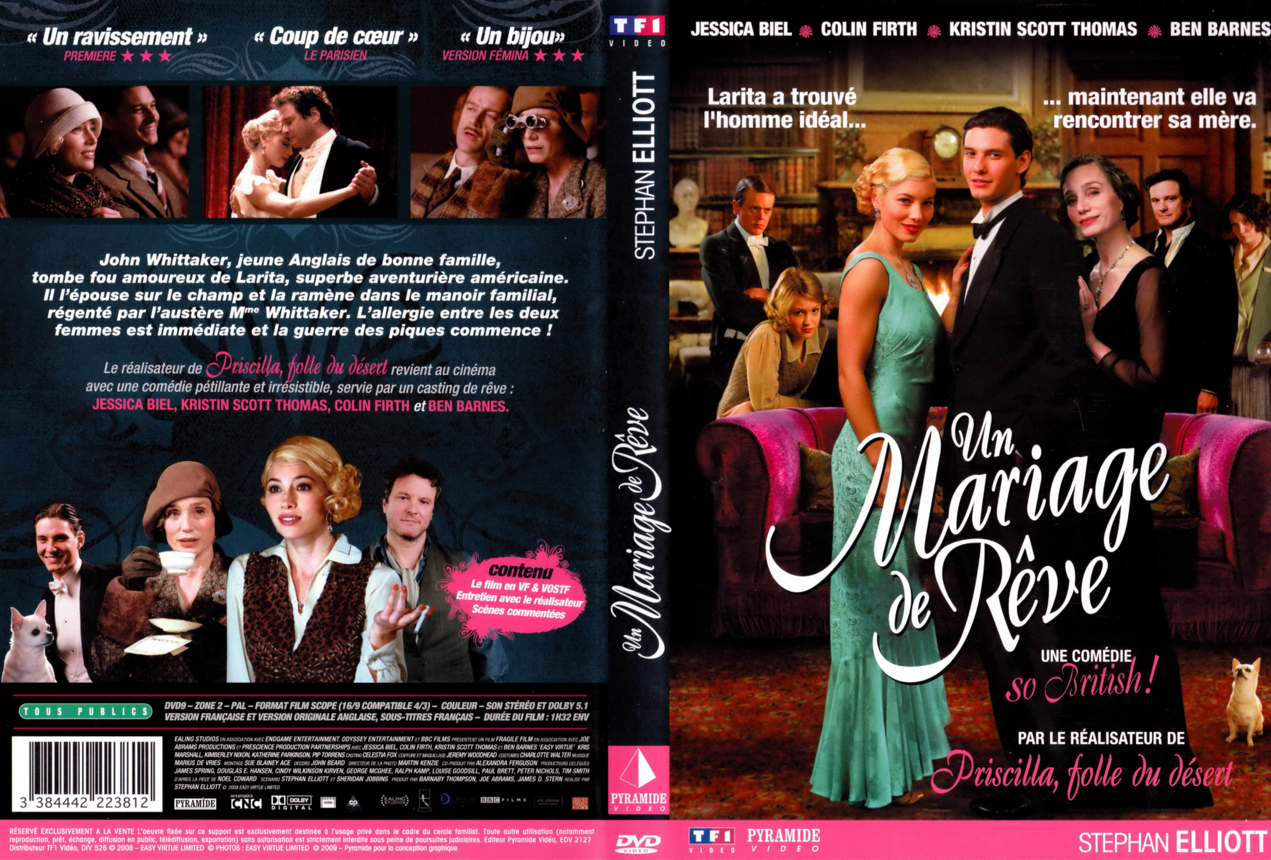 Jaquette DVD Un mariage de rve