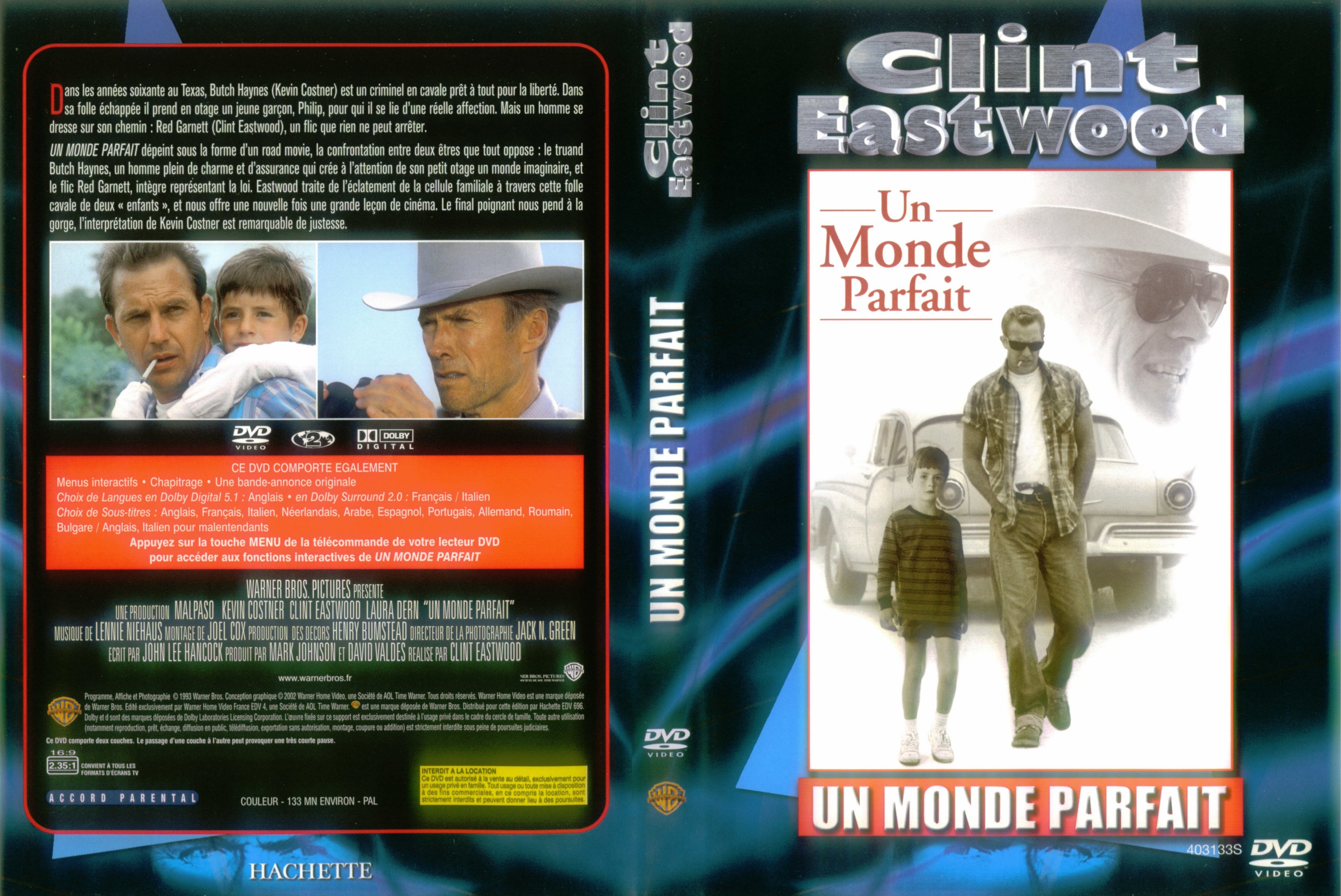 Jaquette DVD Un monde parfait v2