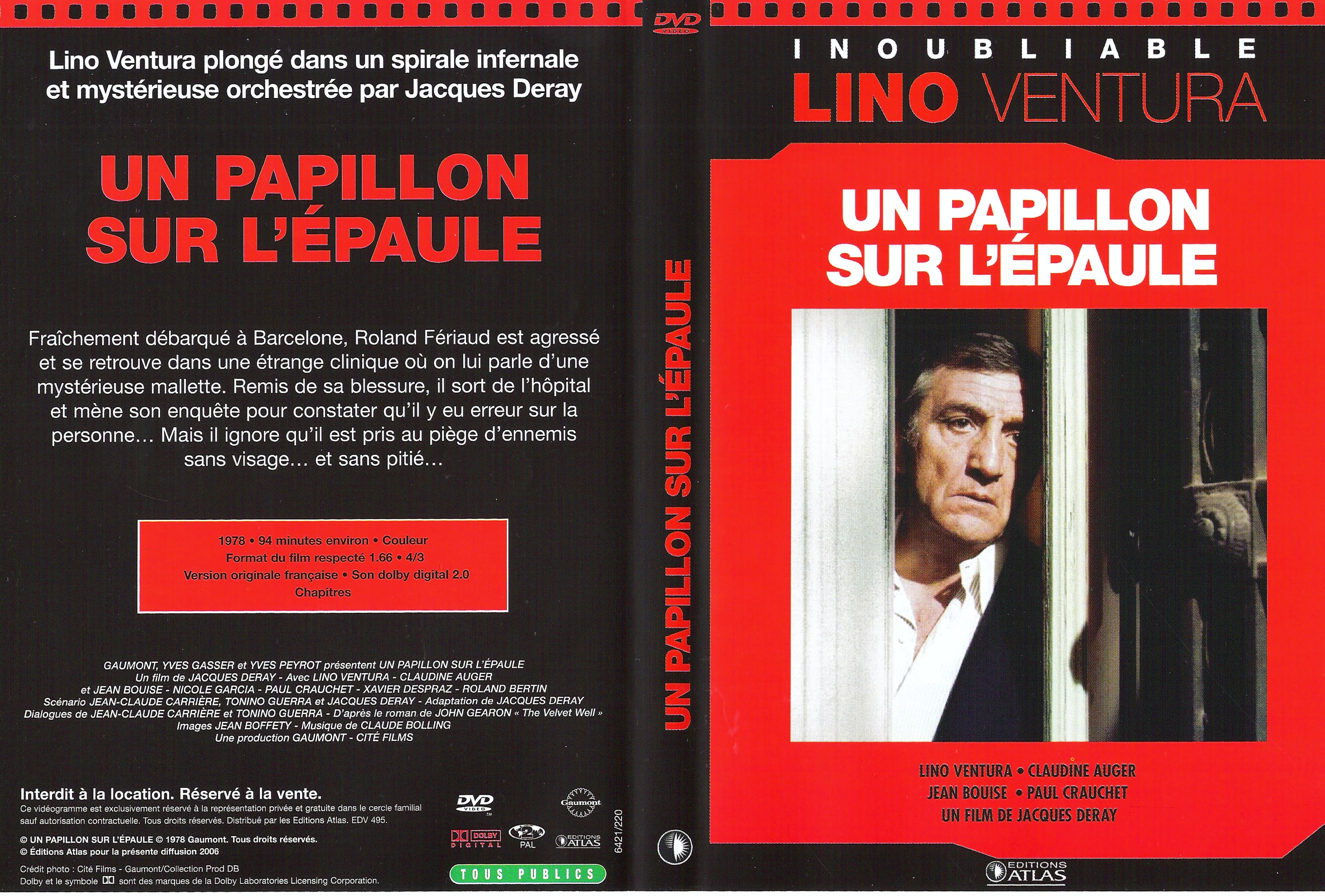 Jaquette DVD Un papillon sur l epaule