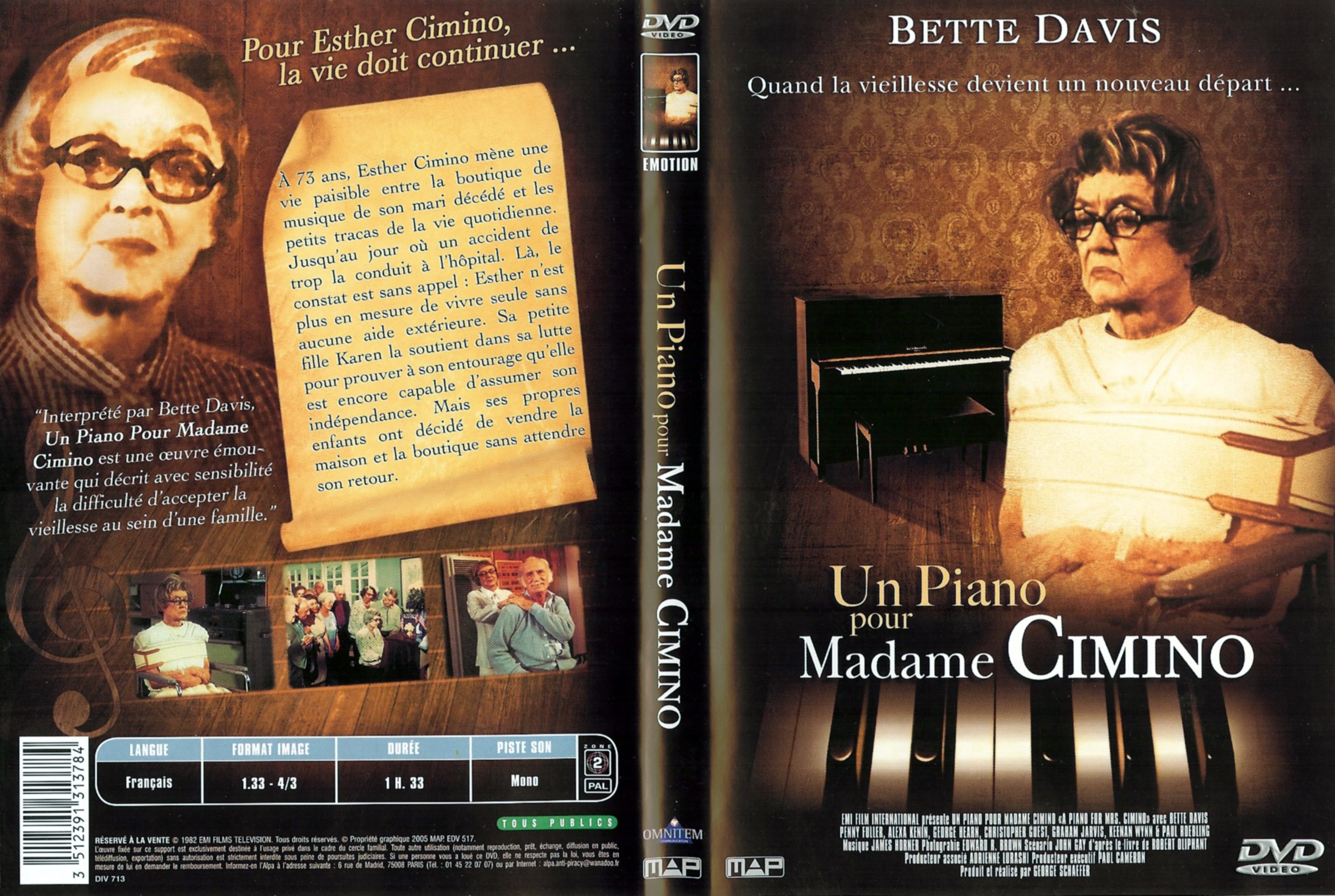 Jaquette DVD Un piano pour madame Cimino