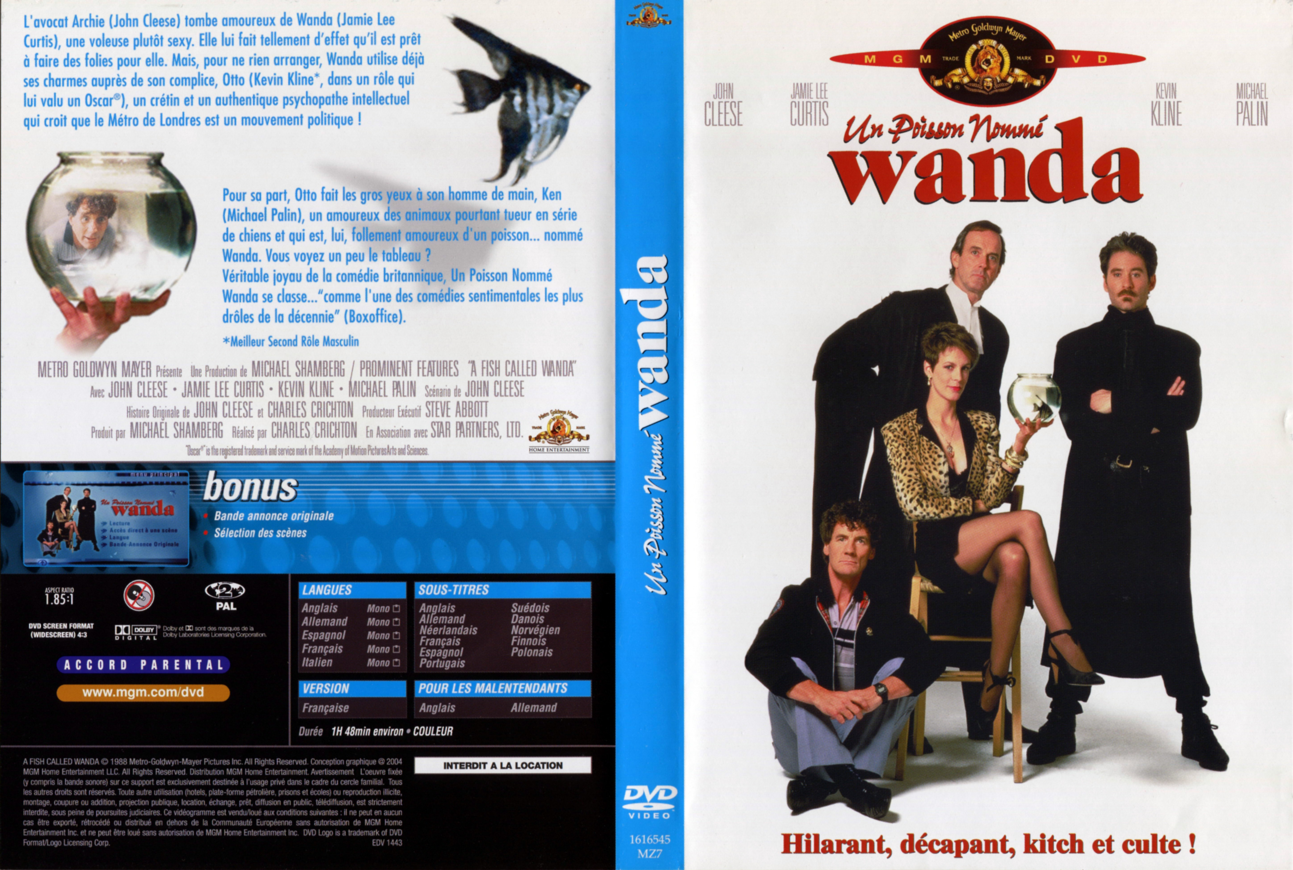 Jaquette DVD Un poisson nomme Wanda