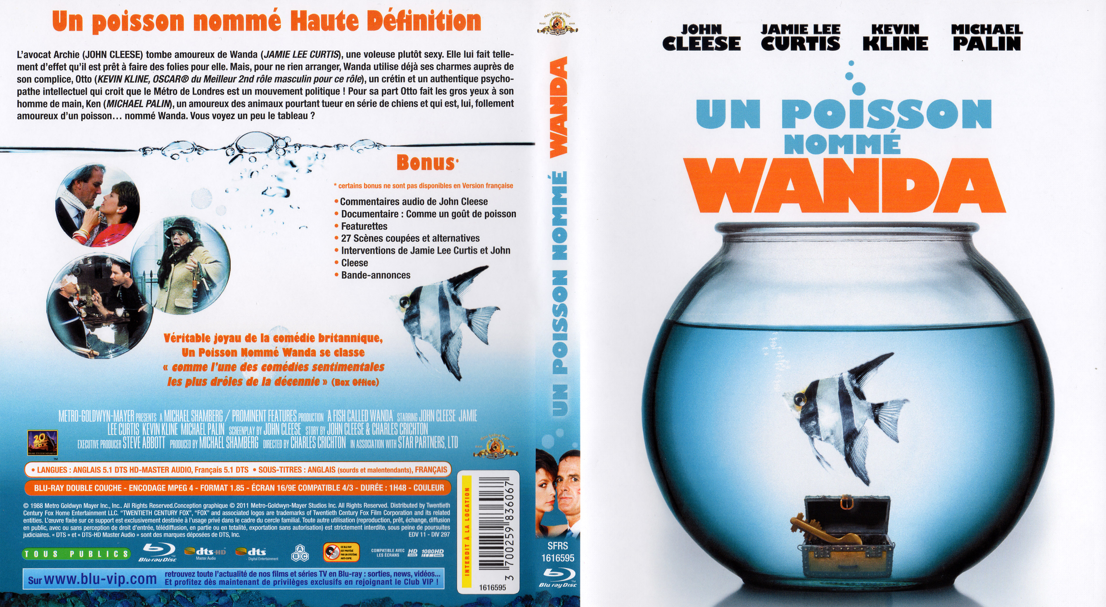 Jaquette DVD Un poisson nomme Wanda (BLU-RAY)