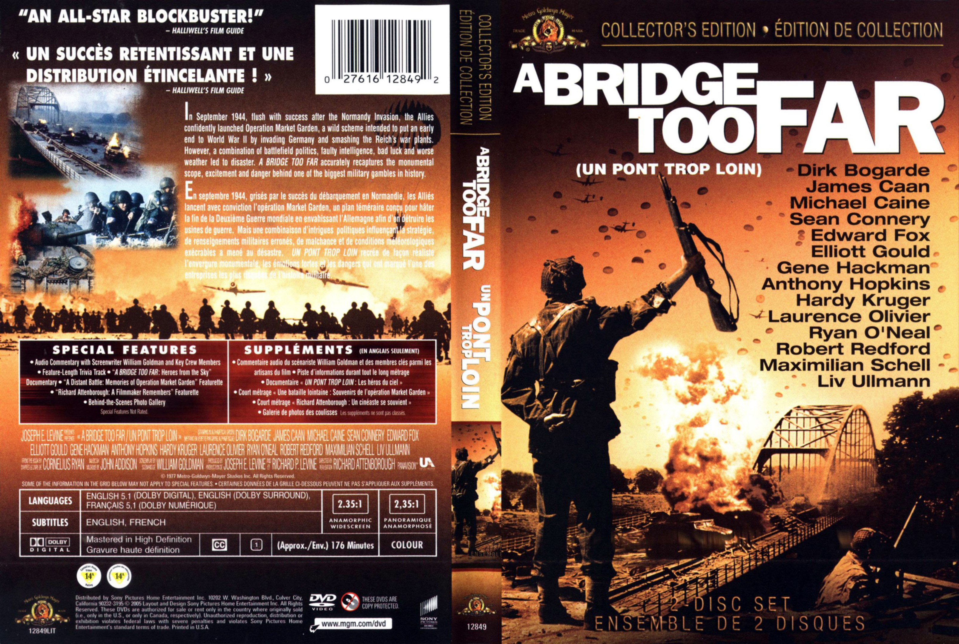 Jaquette DVD Un pont trop loin - A Bridge Too Far (Canadienne)