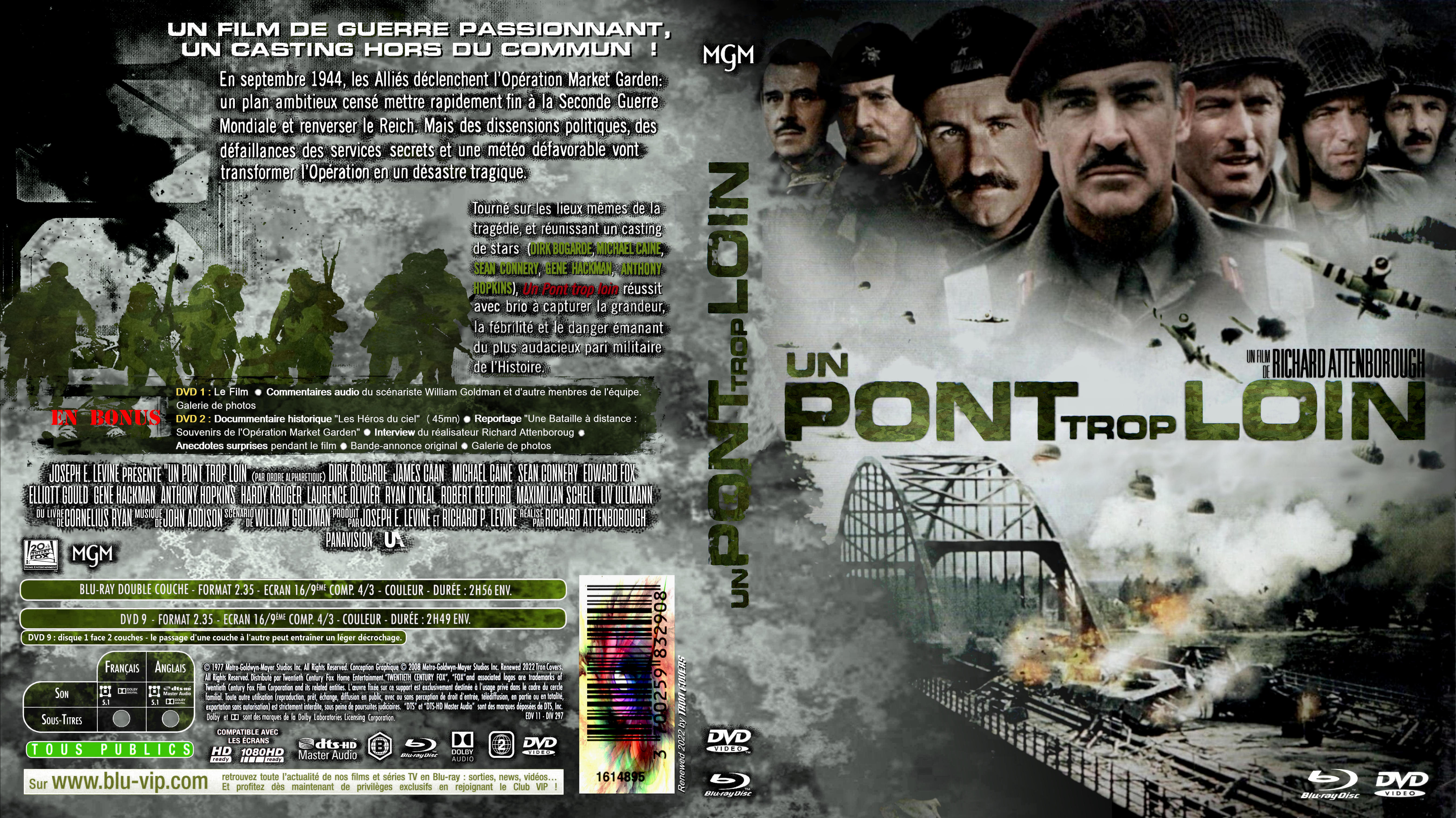 Jaquette DVD Un pont trop loin custom (BLU-RAY)