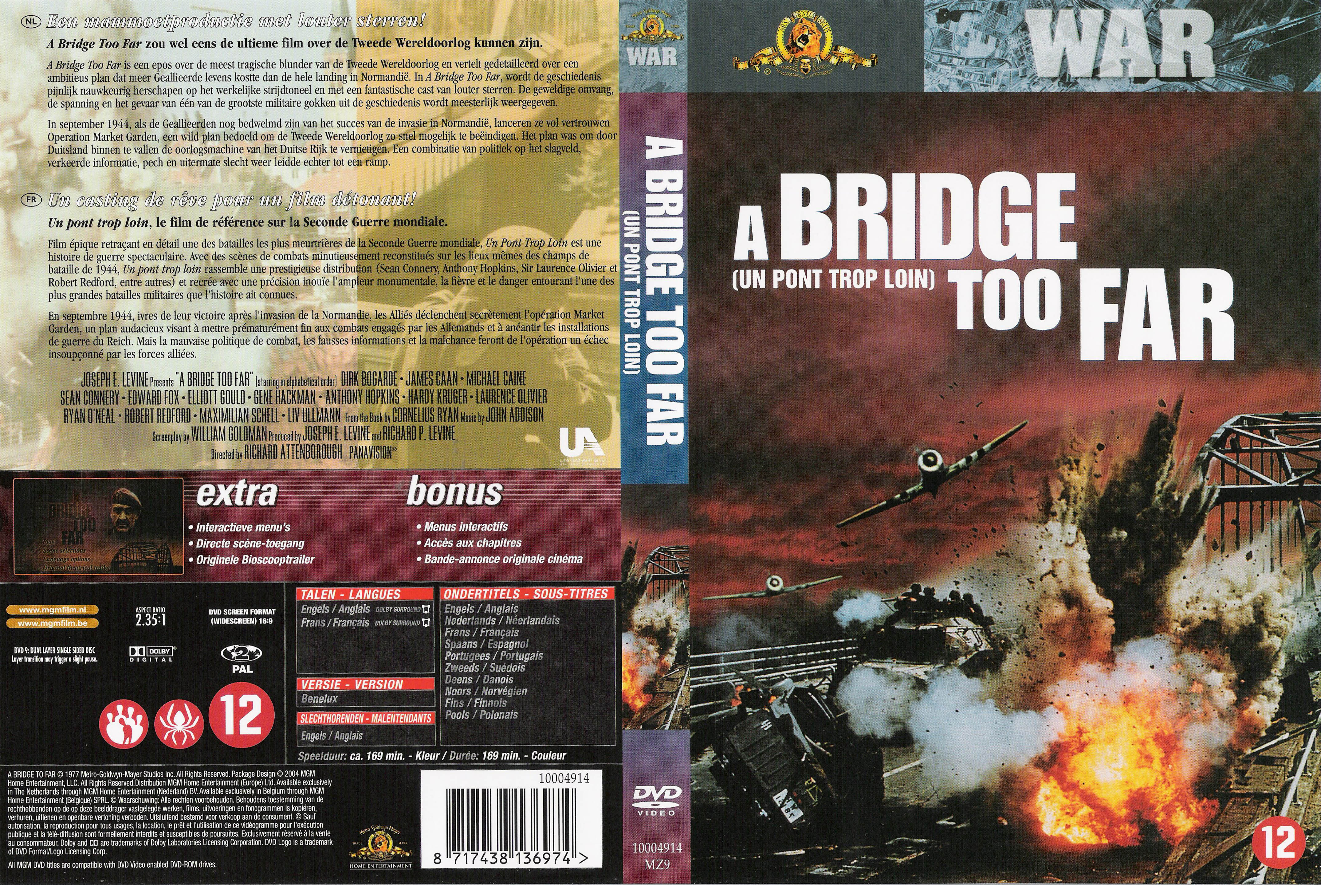 Jaquette DVD Un pont trop loin v3