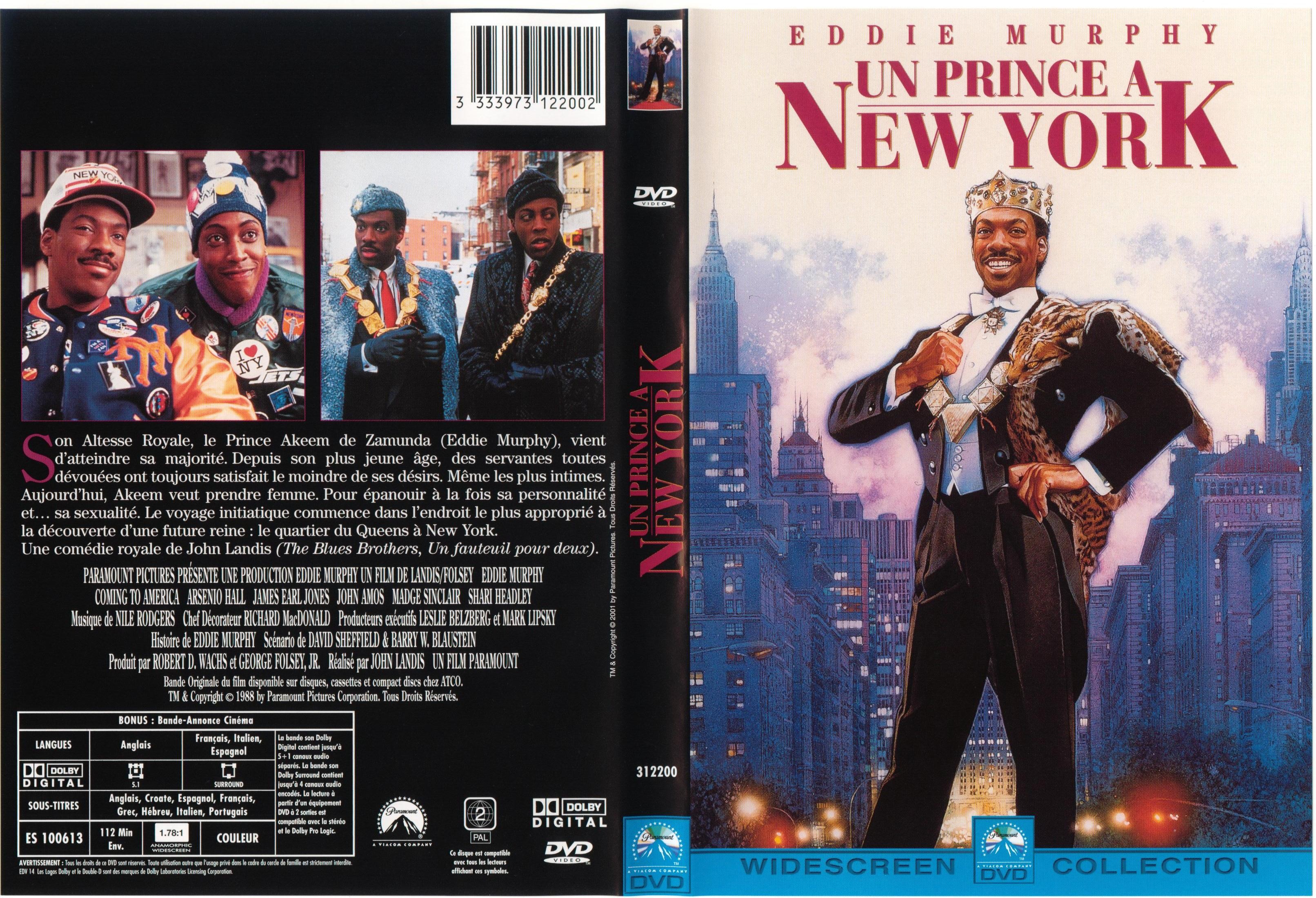 Jaquette DVD Un prince  New-York