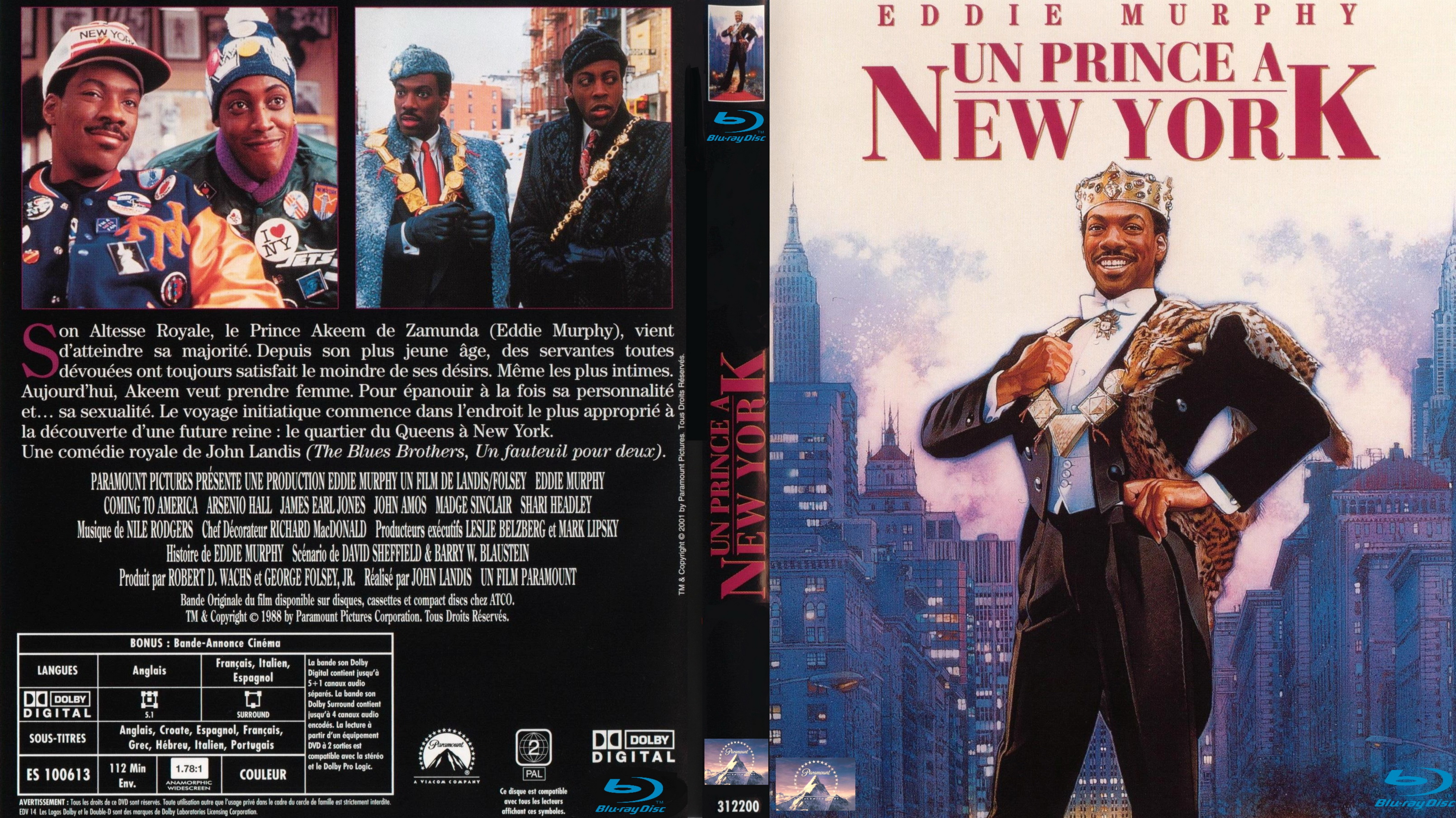 Jaquette DVD Un prince  New-York (BLU-RAY) custom