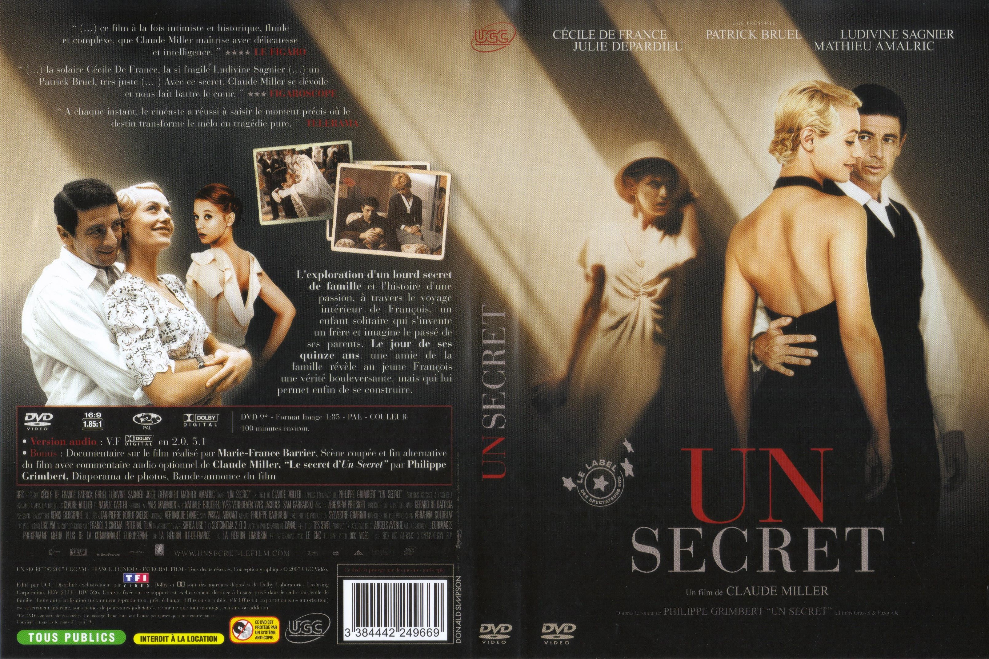 Jaquette DVD Un secret v2