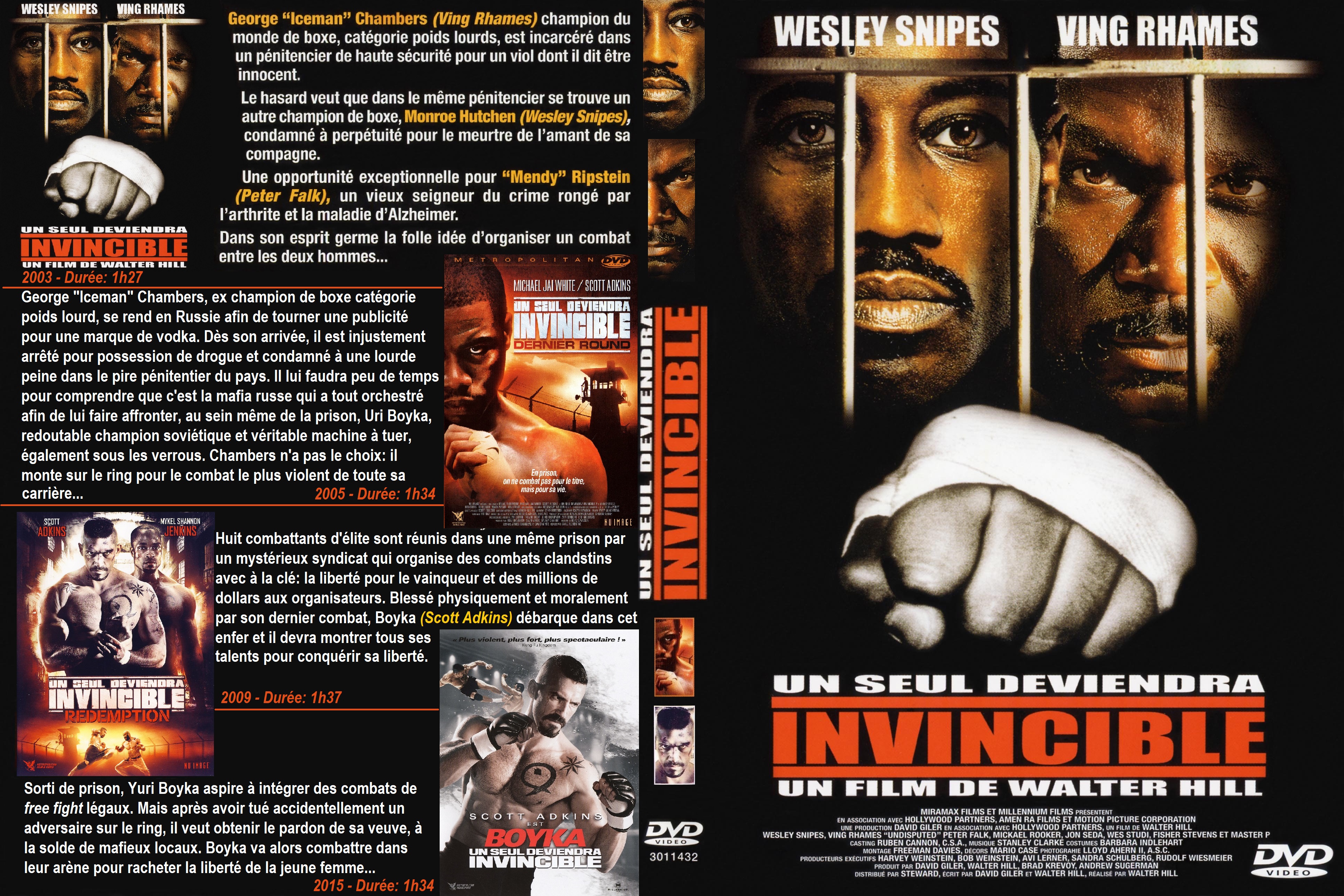 Jaquette DVD Un seul deviendra invincible 1 2 3 & 4 custom