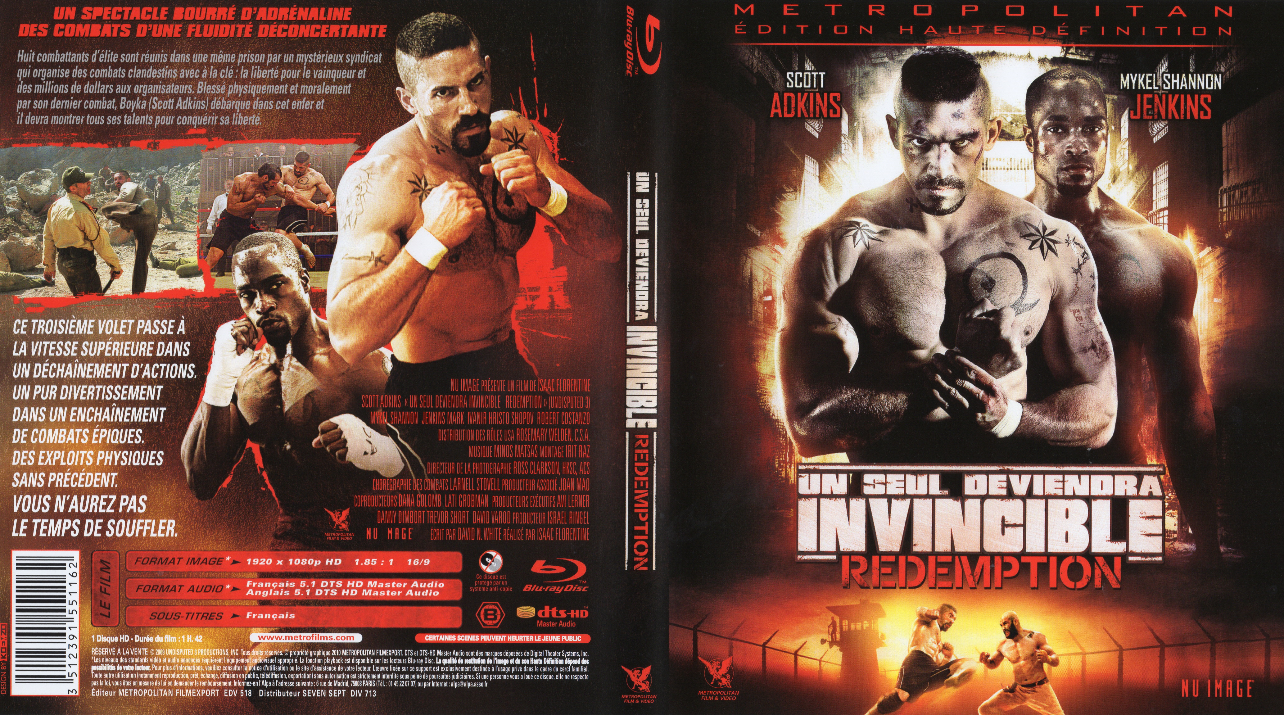 Jaquette DVD Un seul deviendra invincible Redemption (BLU-RAY)