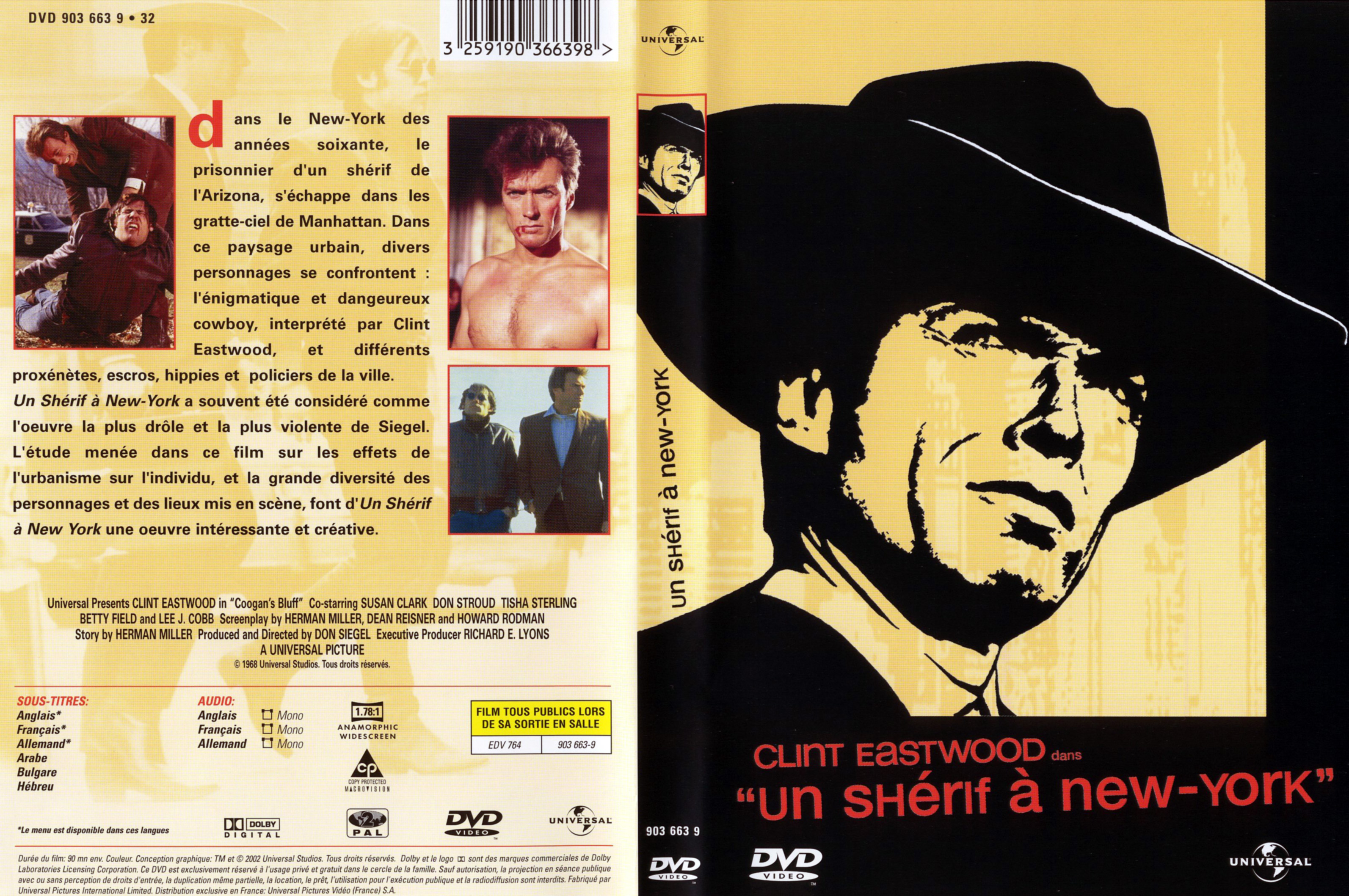 Jaquette DVD Un sherif  New-York