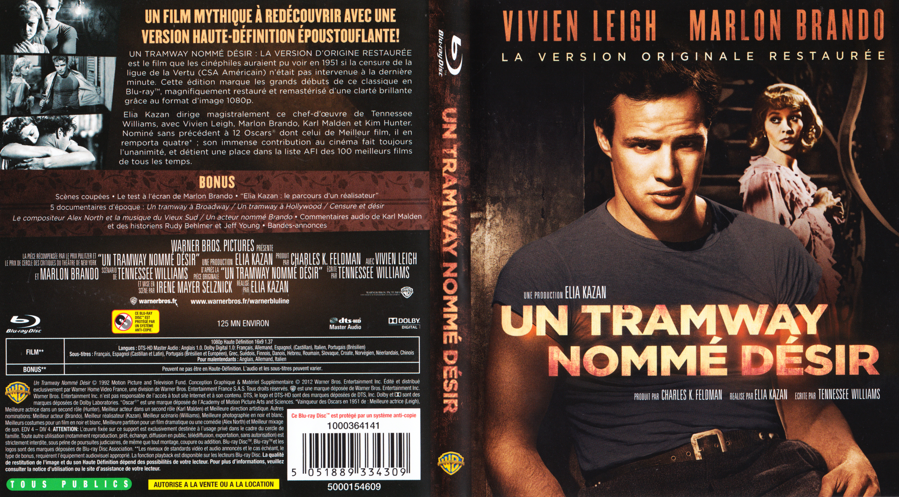 Jaquette DVD Un tramway nomm dsir (BLU-RAY)