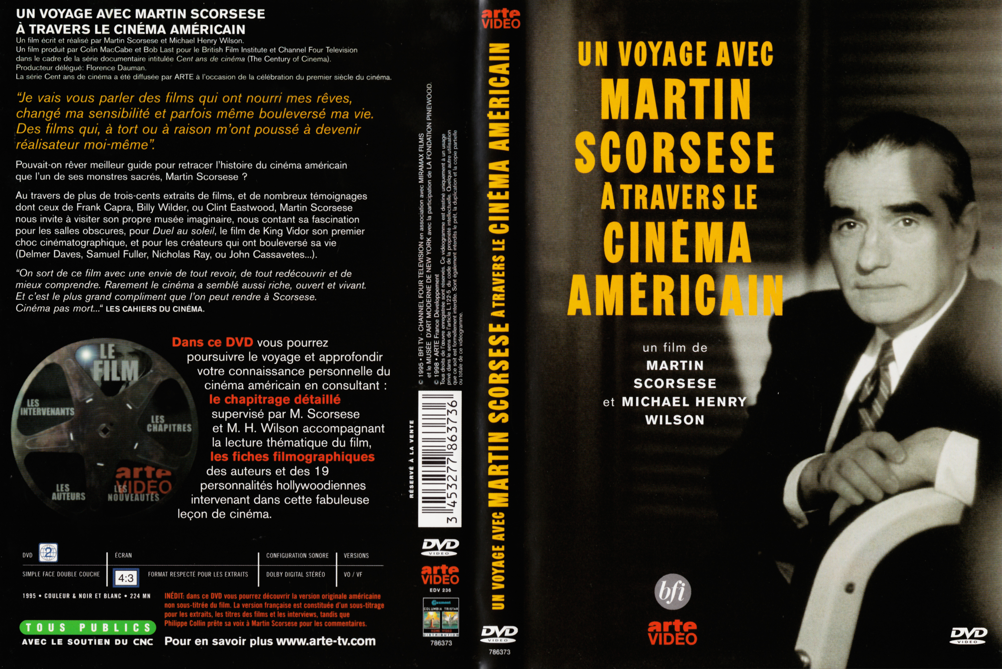 Jaquette DVD Un voyage avec Martin Scorsese  travers le cinma Amricain