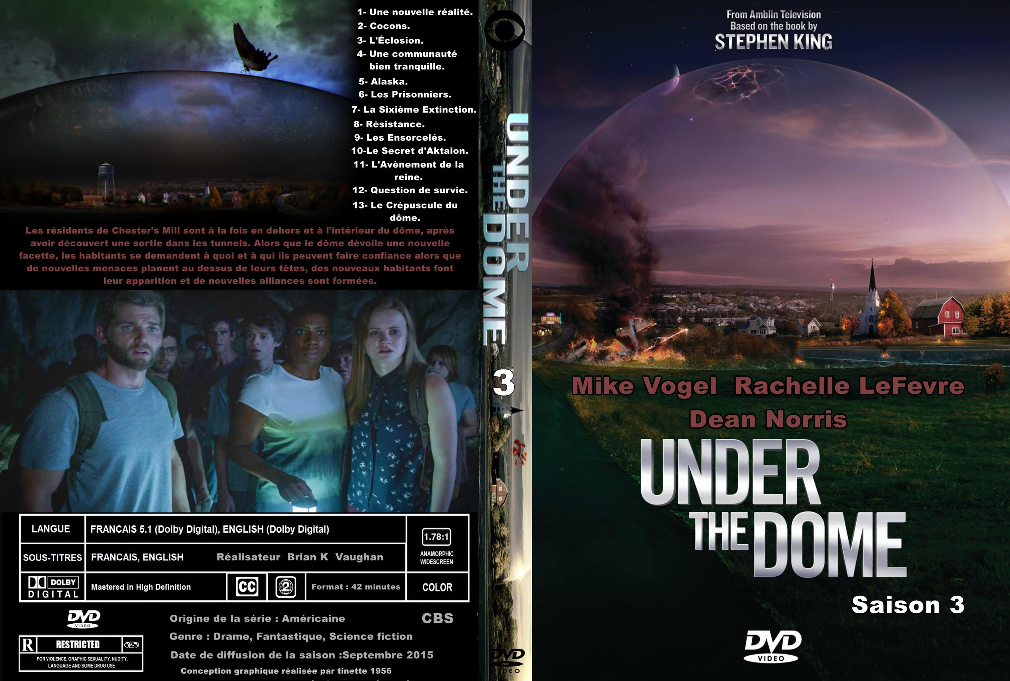 Jaquette DVD Under the Dome saison 3 custom