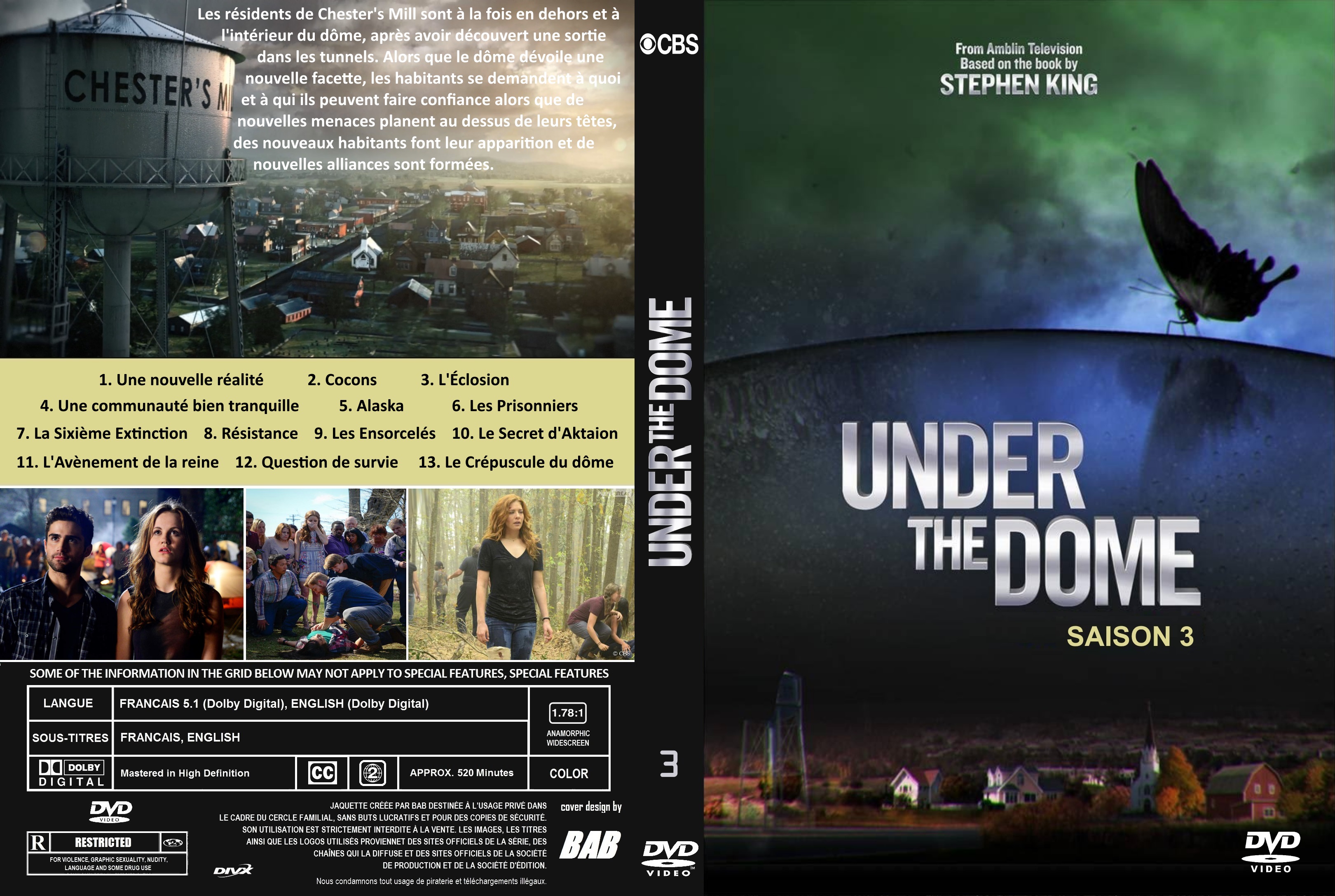 Jaquette DVD Under the Dome saison 3 custom v2