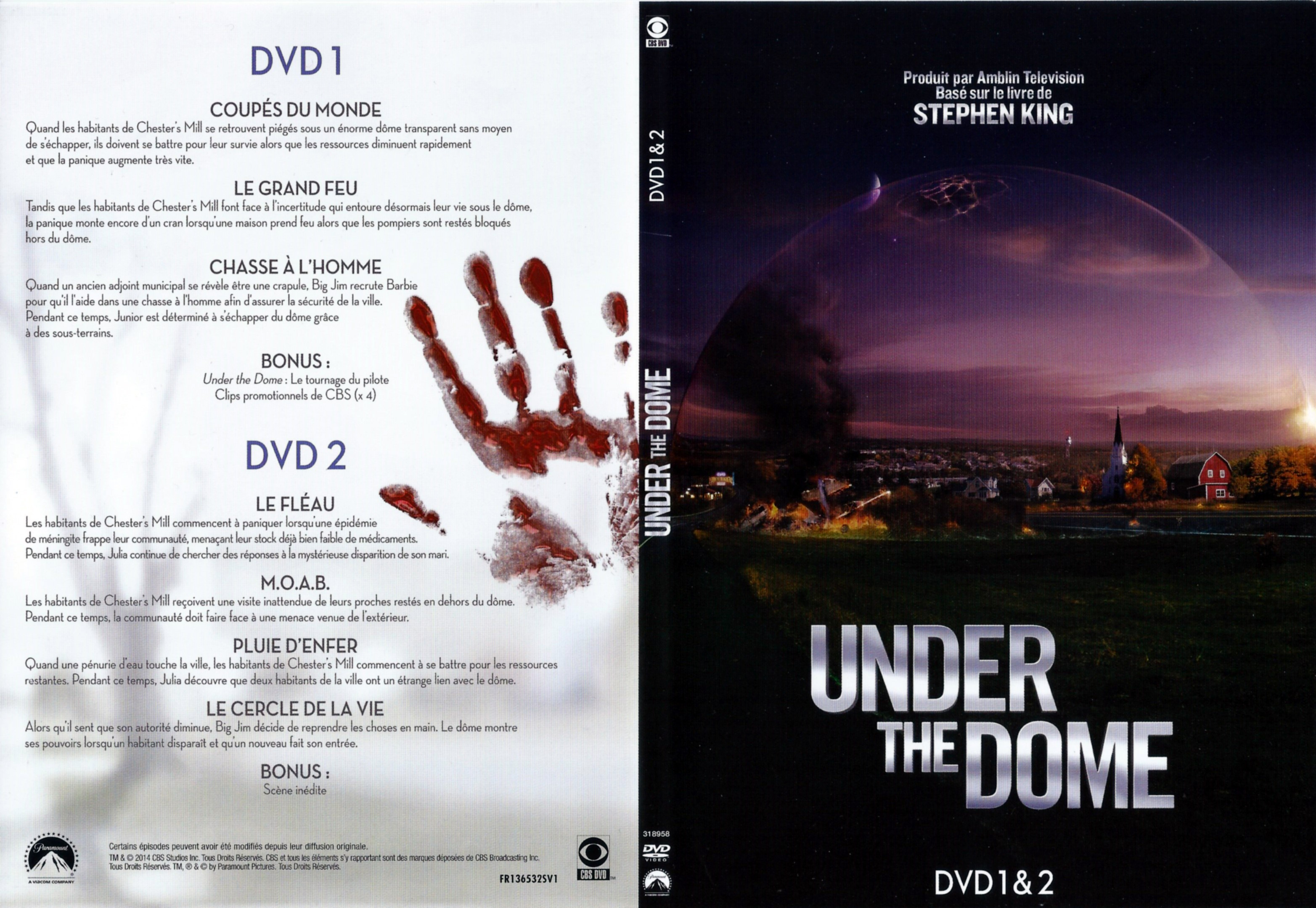 Jaquette DVD Under the dome Saison 1 DVD 1