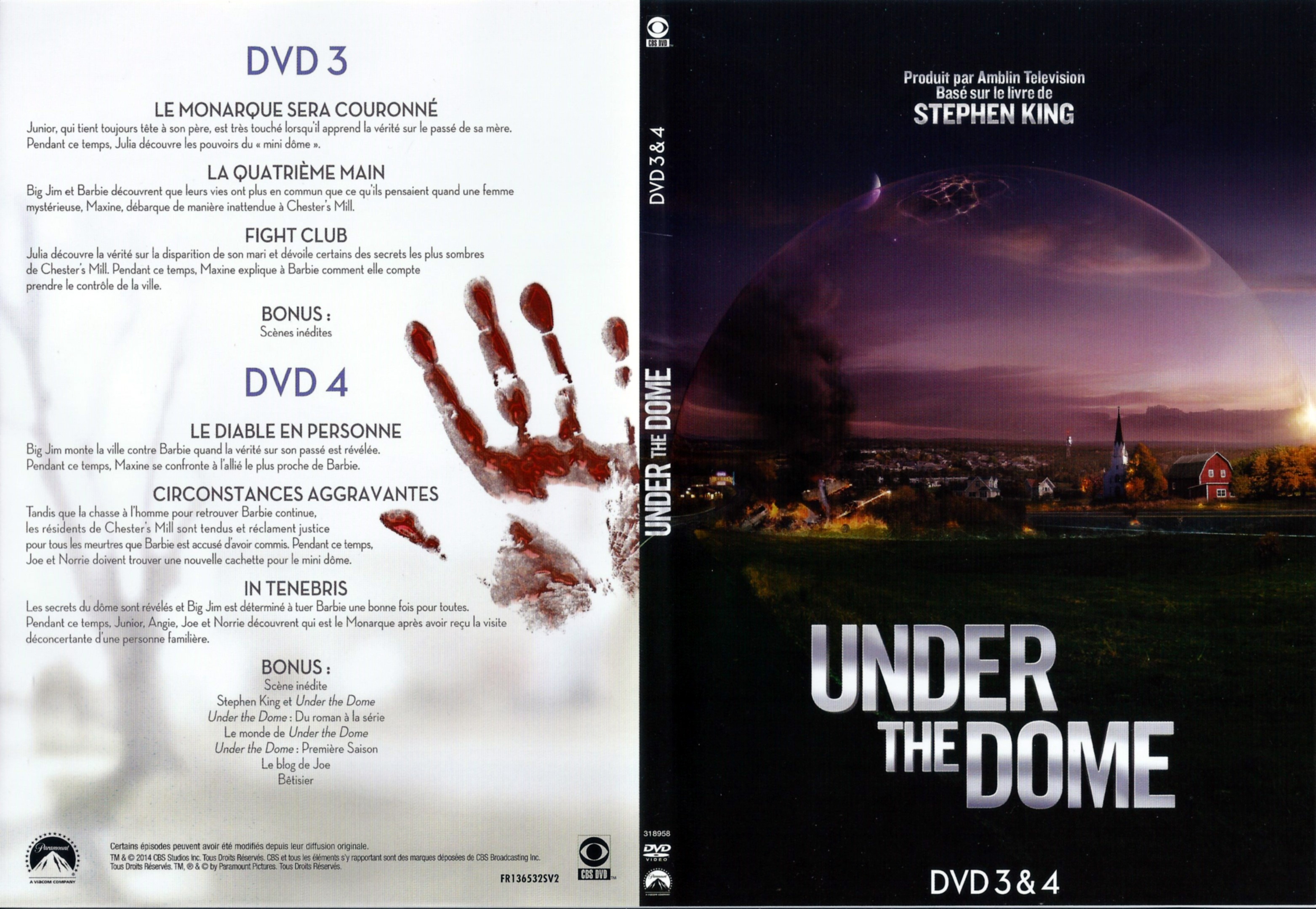 Jaquette DVD Under the dome Saison 1 DVD 2