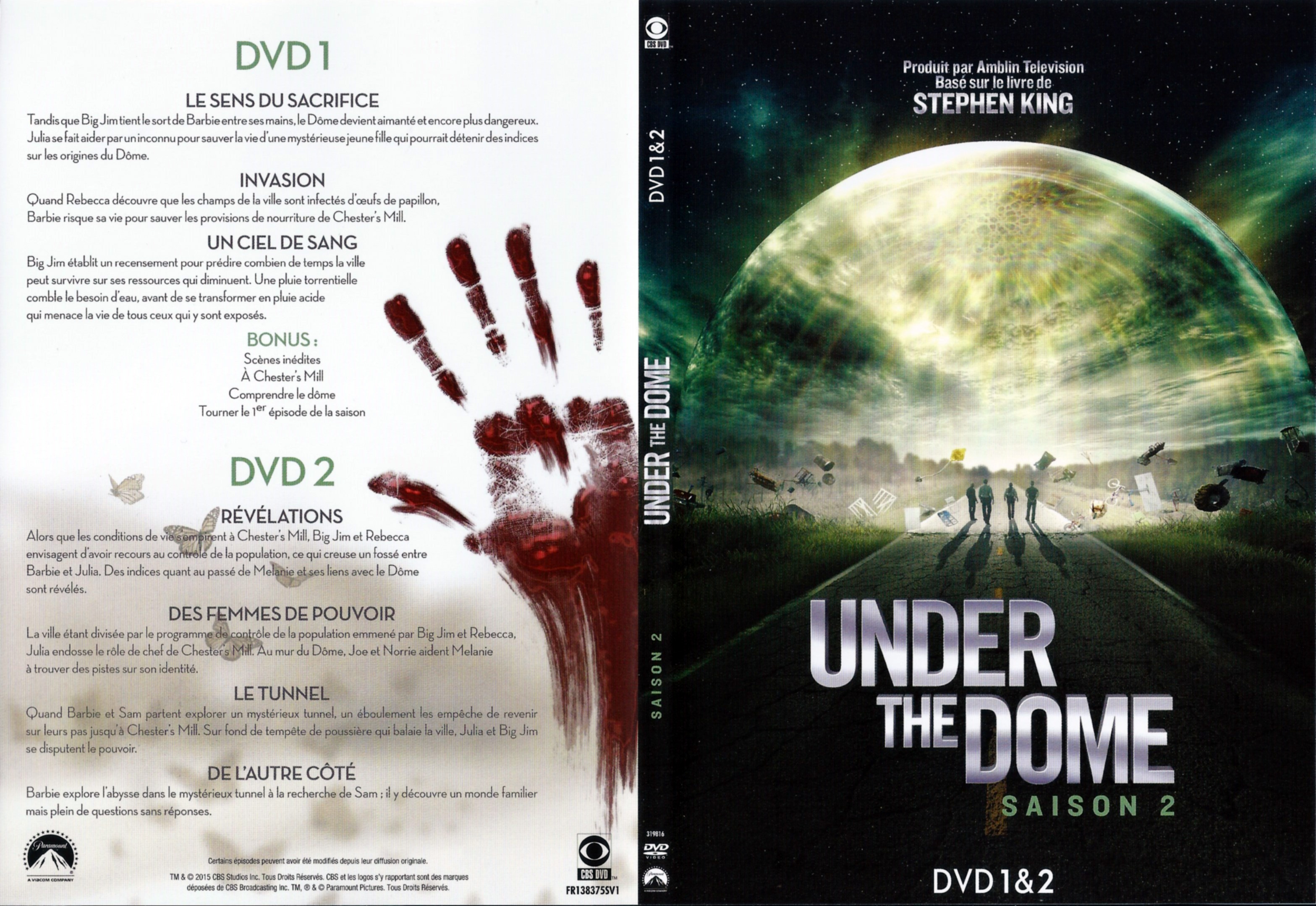 Jaquette DVD Under the dome Saison 2 DVD 1