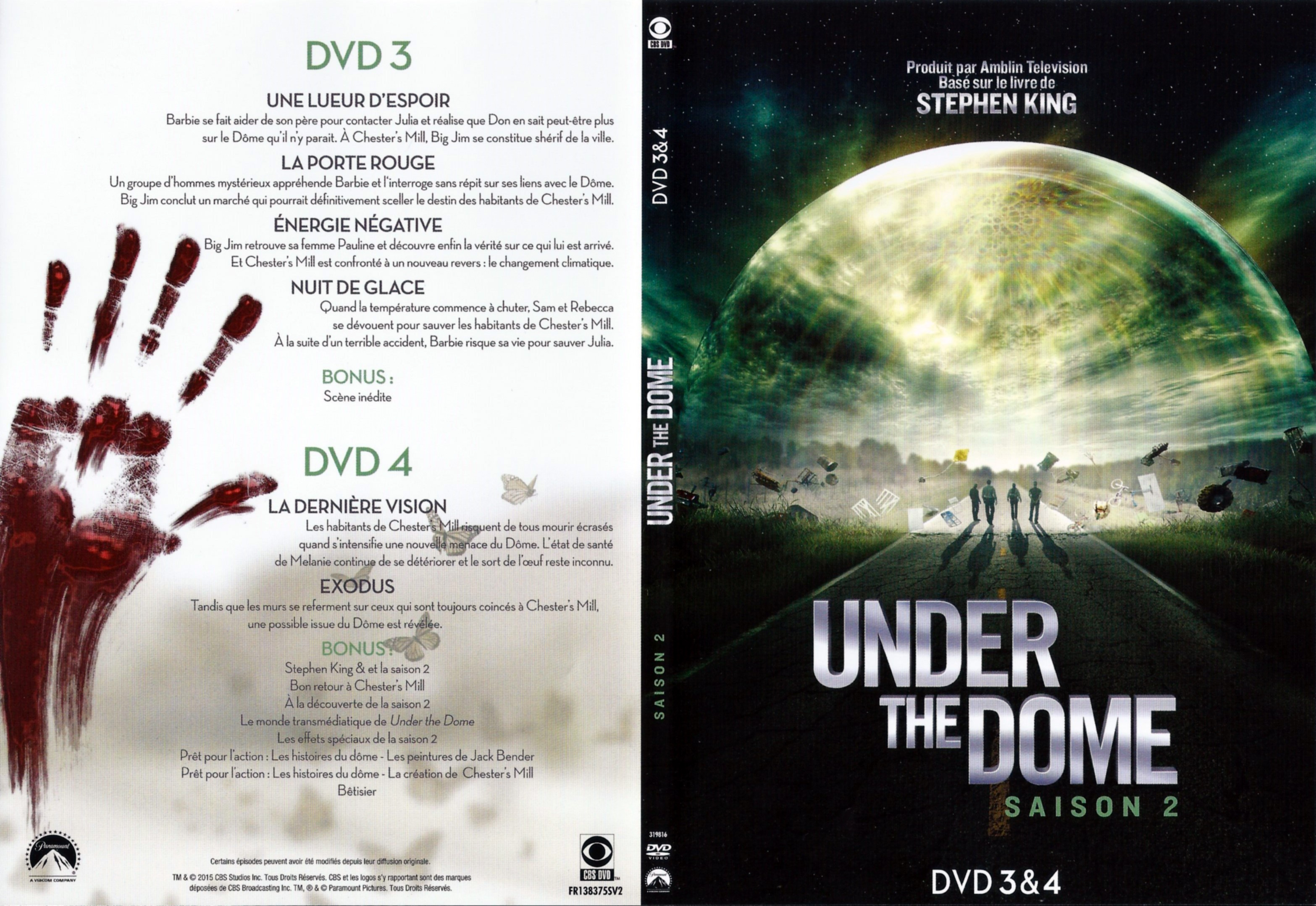 Jaquette DVD Under the dome Saison 2 DVD 2
