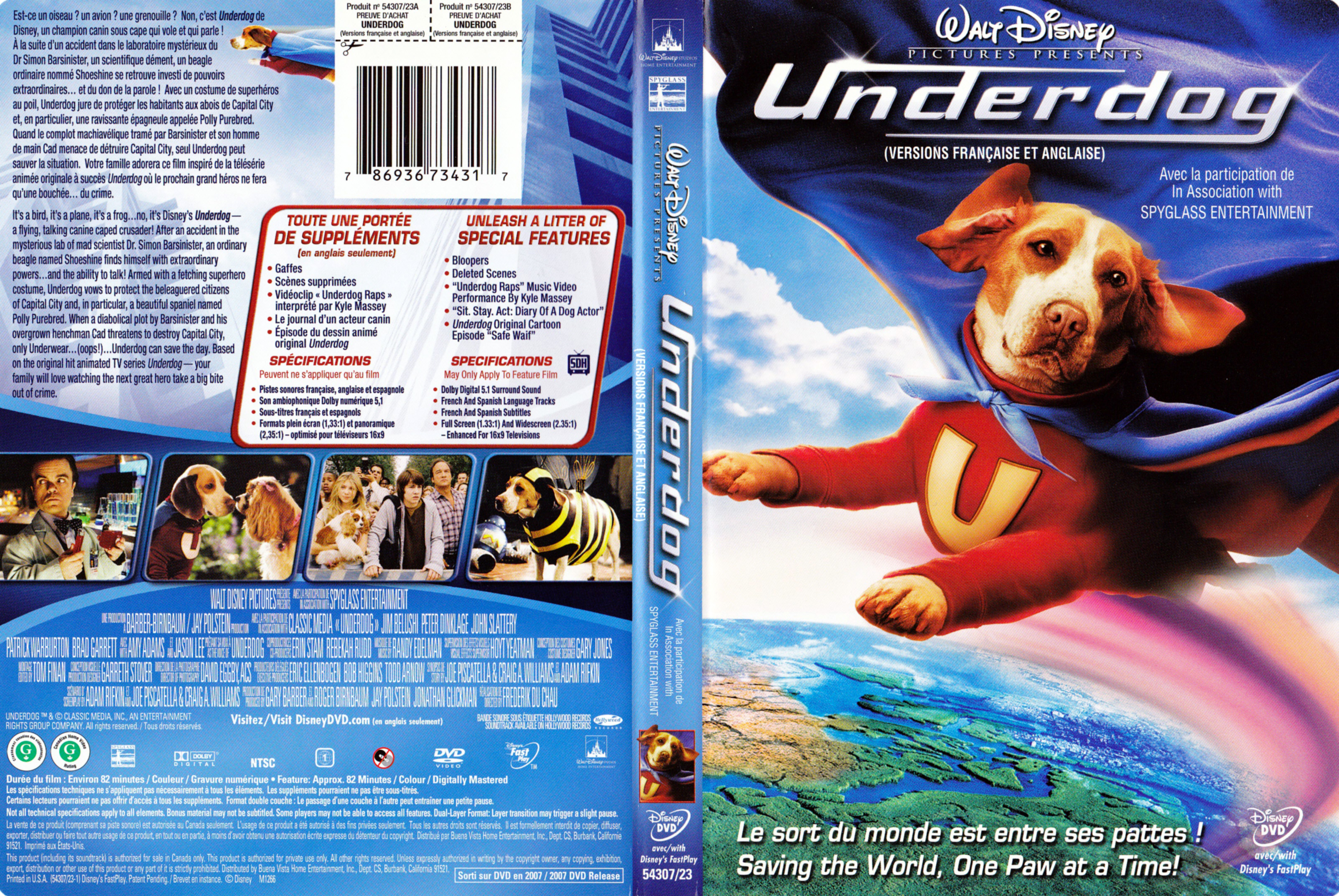 Jaquette DVD Underdog (Canadienne)